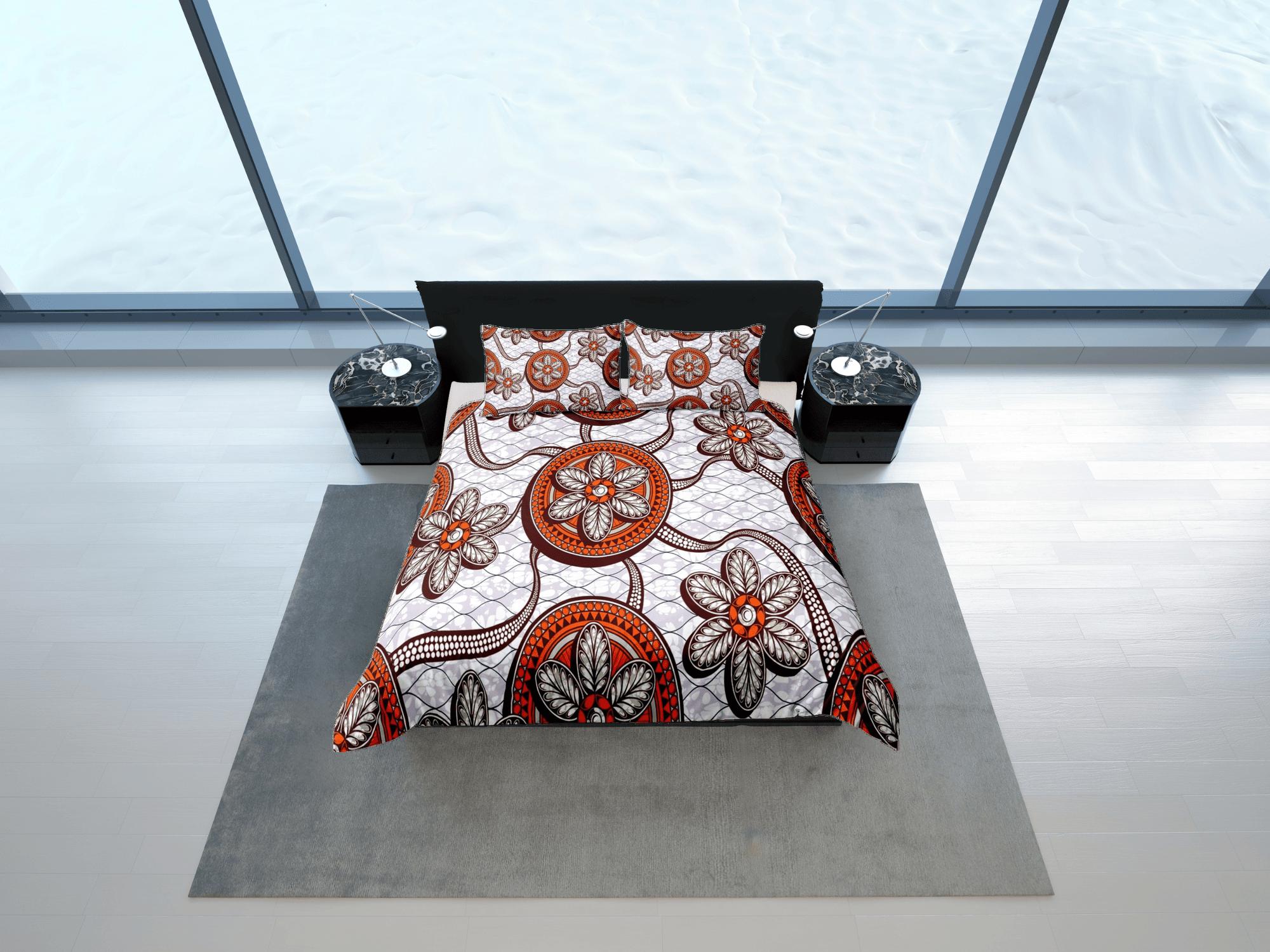 daintyduvet African floral bedding set duvet cover, boho bedding set african ethnic tribal designs, afrocentric designer bedding, south african gift