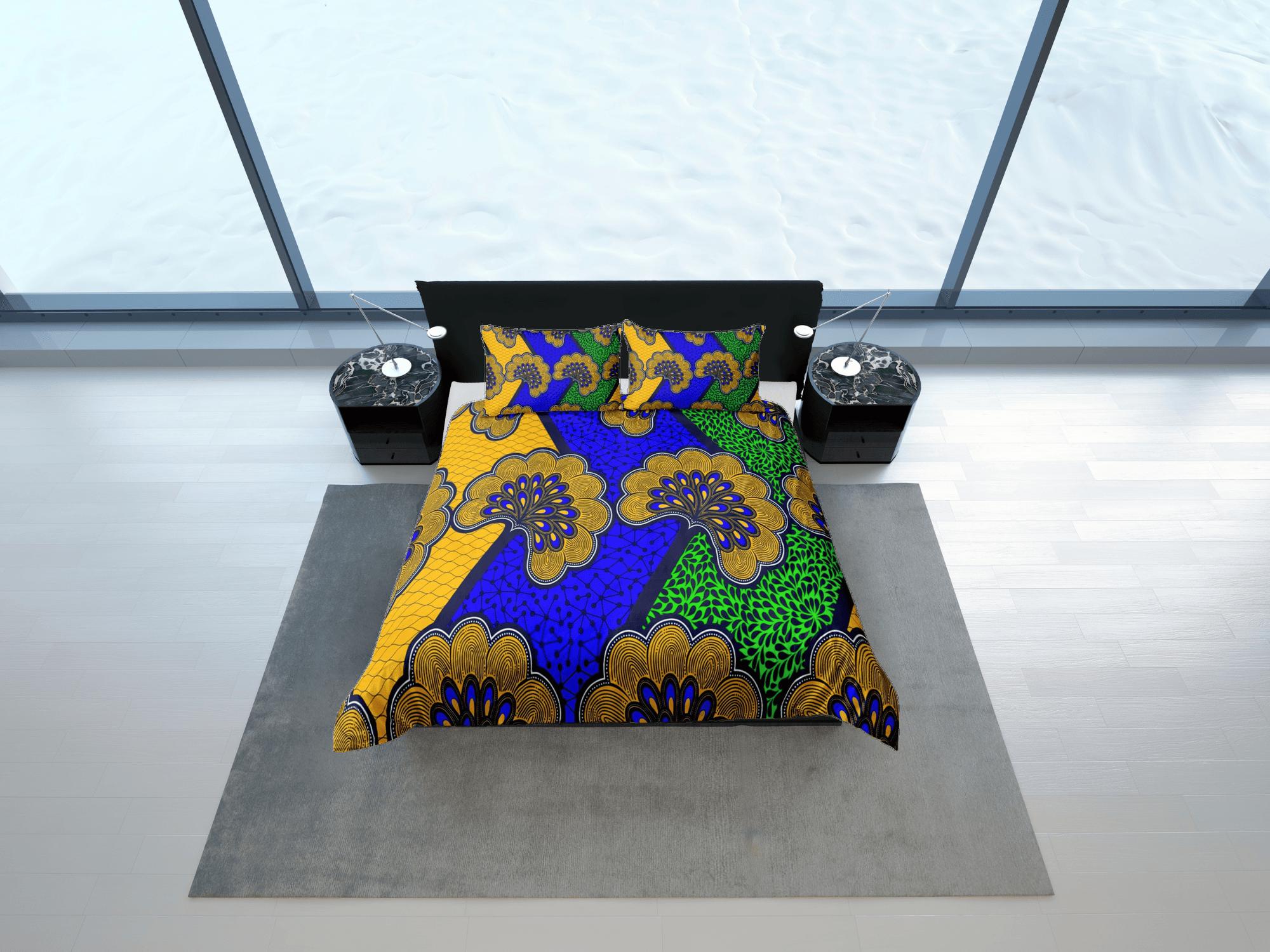 daintyduvet African paisley colorful bedding set duvet cover, boho bedding, ethnic tribal designs, afrocentric designer bedding, south african gift