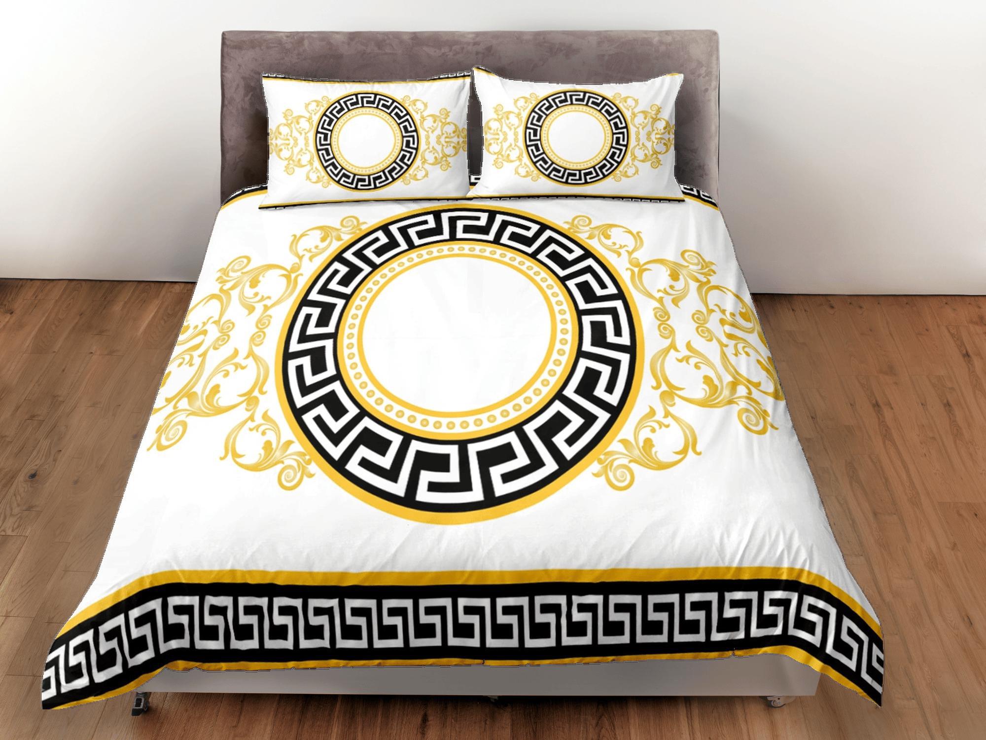 daintyduvet Baroque Gold Luxury Duvet Cover Set Aesthetic Bedding Set Full Victorian Decor,