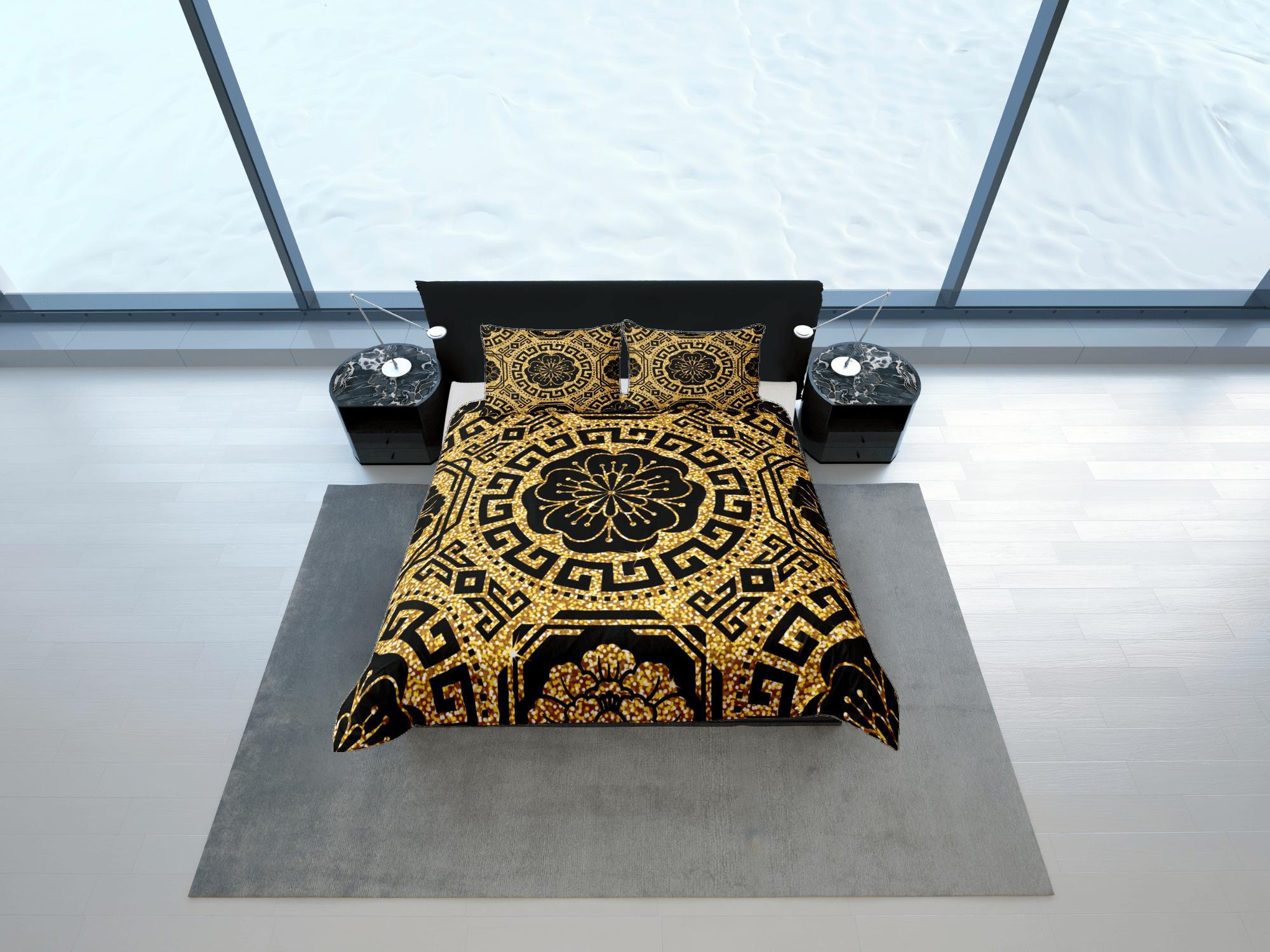 daintyduvet Baroque Gold Luxury Duvet Cover Set Aesthetic Bedding Set Full Victorian Decor