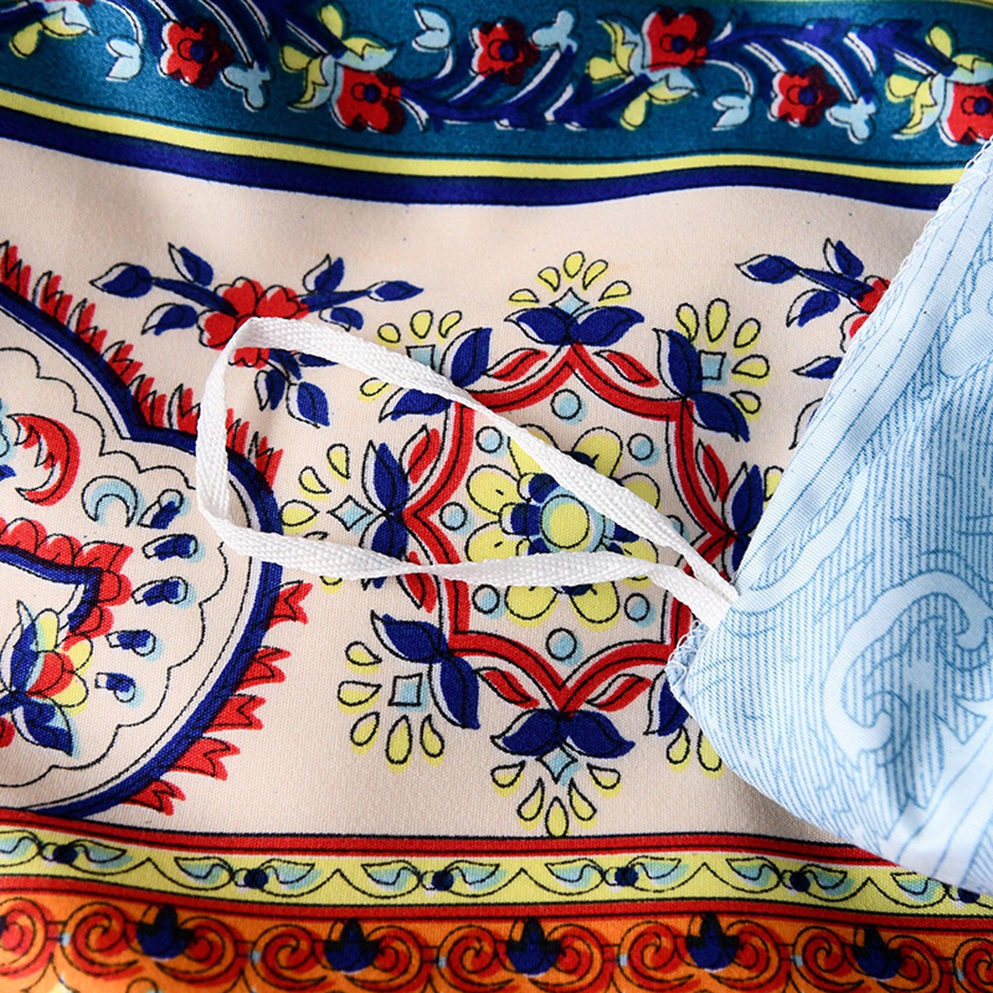 daintyduvet Bohemian Colorful Duvet Cover Set Boho Bedding, Hippie Dorm Bedding with Pillowcase