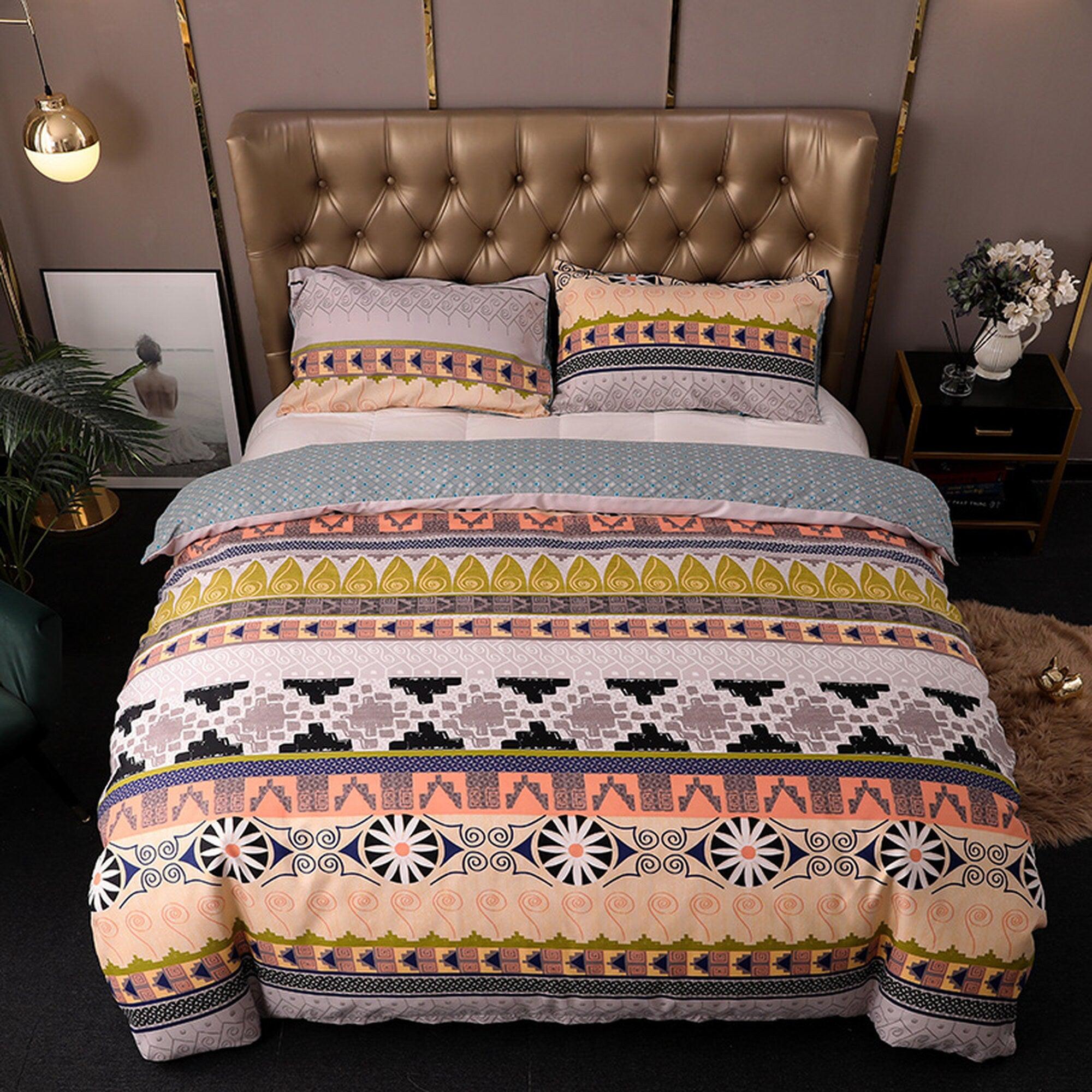 daintyduvet Bohemian Duvet Cover Set Boho Bedding, Hippie Dorm Bedding with Pillowcase