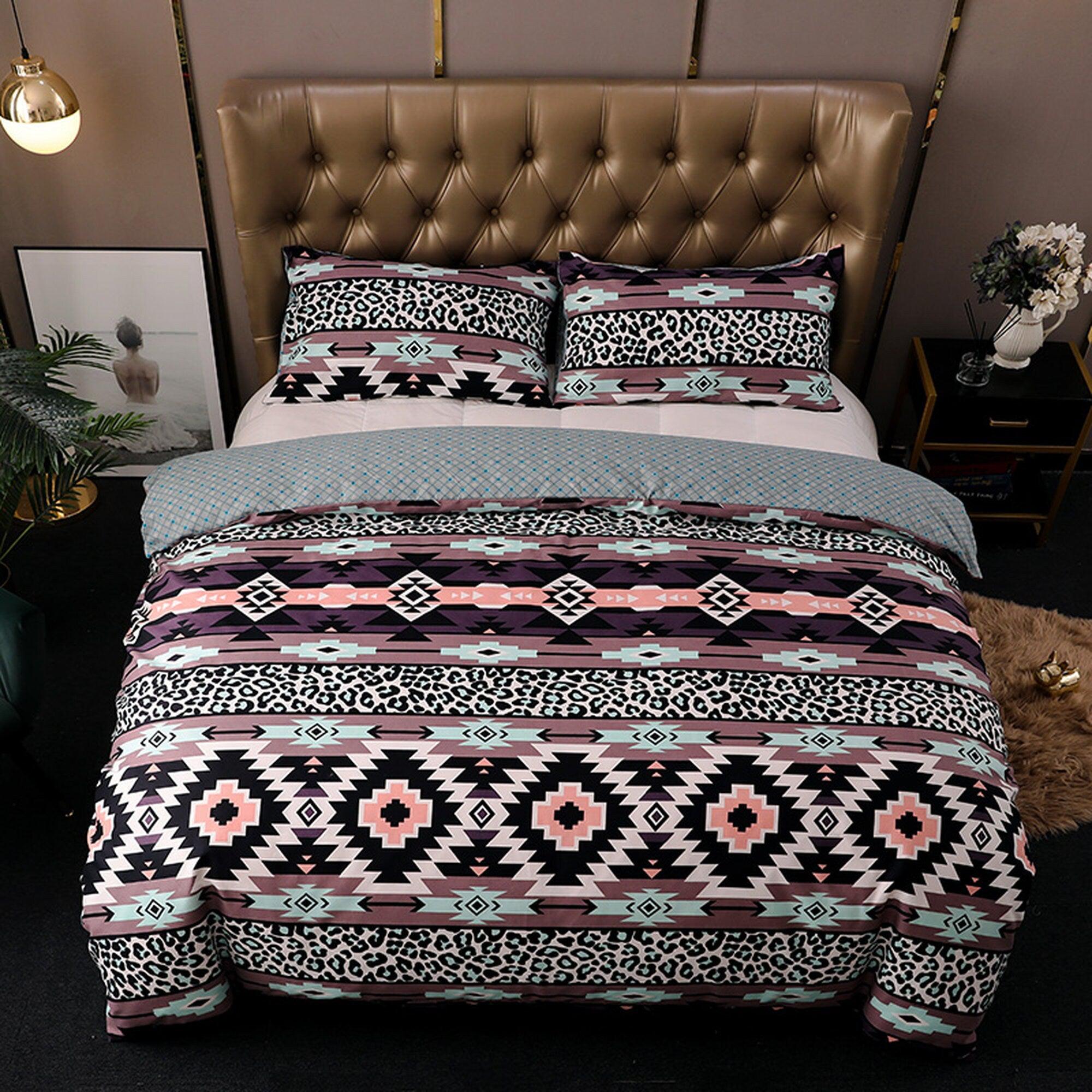 daintyduvet Bohemian Duvet Cover Set Boho Bedding, Hippie Dorm Bedding with Pillowcase