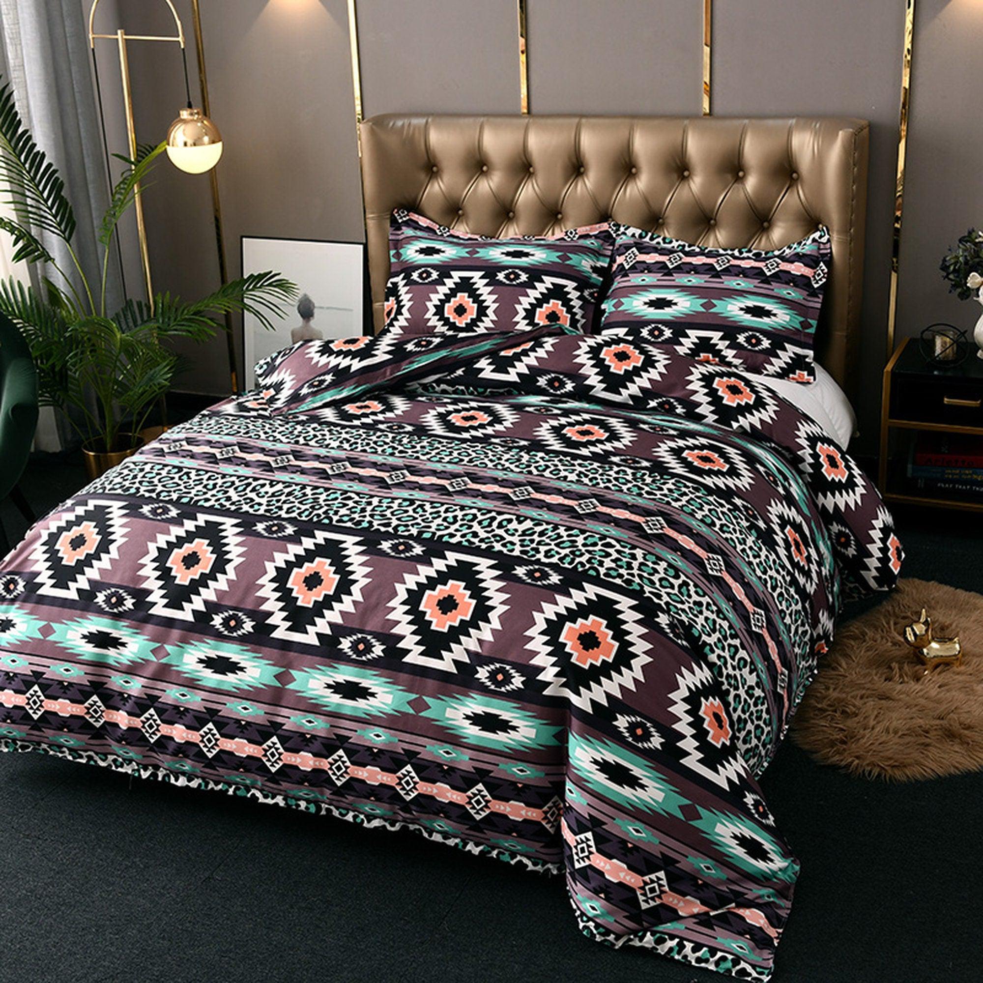 daintyduvet Bohemian Duvet Cover Set Boho Bedding, Hippie Dorm Bedding with Pillowcase