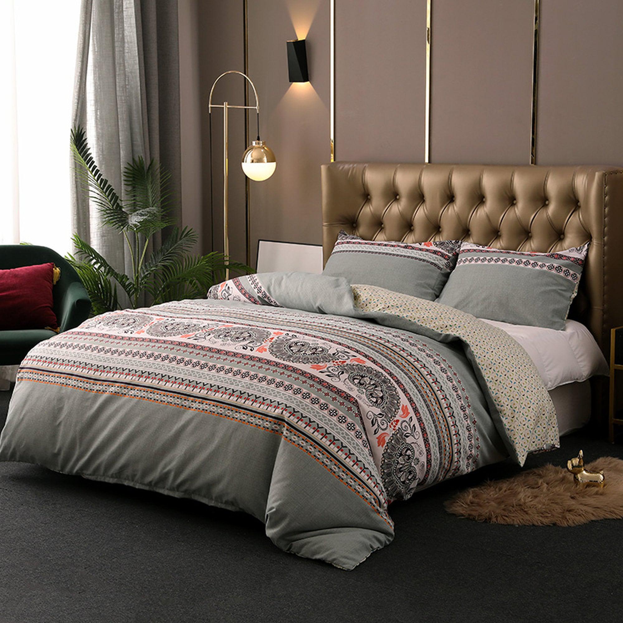 daintyduvet Bohemian Paisley Duvet Cover Set Boho Bedding, Hippie Dorm Bedding with Pillowcase