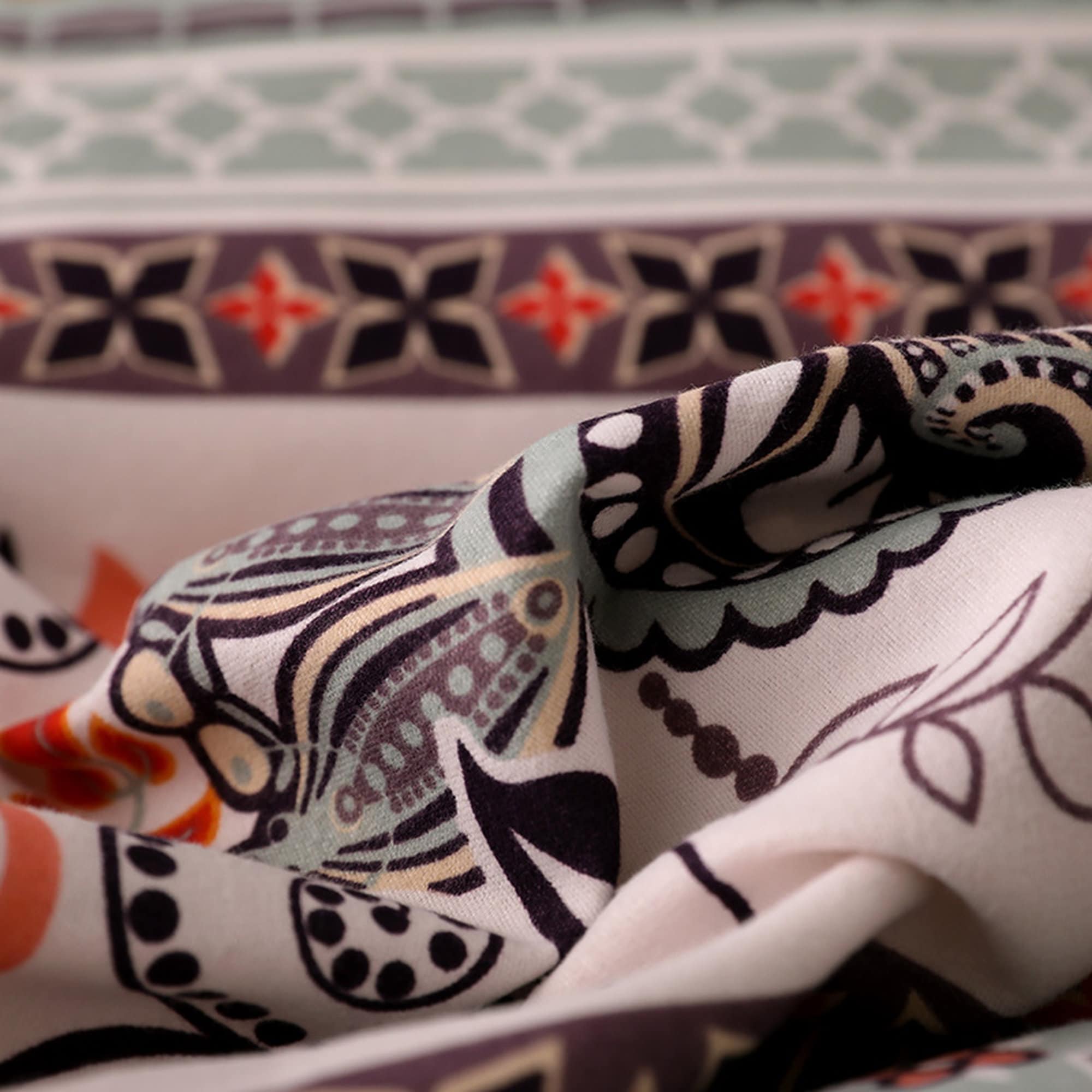 daintyduvet Bohemian Paisley Duvet Cover Set Boho Bedding, Hippie Dorm Bedding with Pillowcase