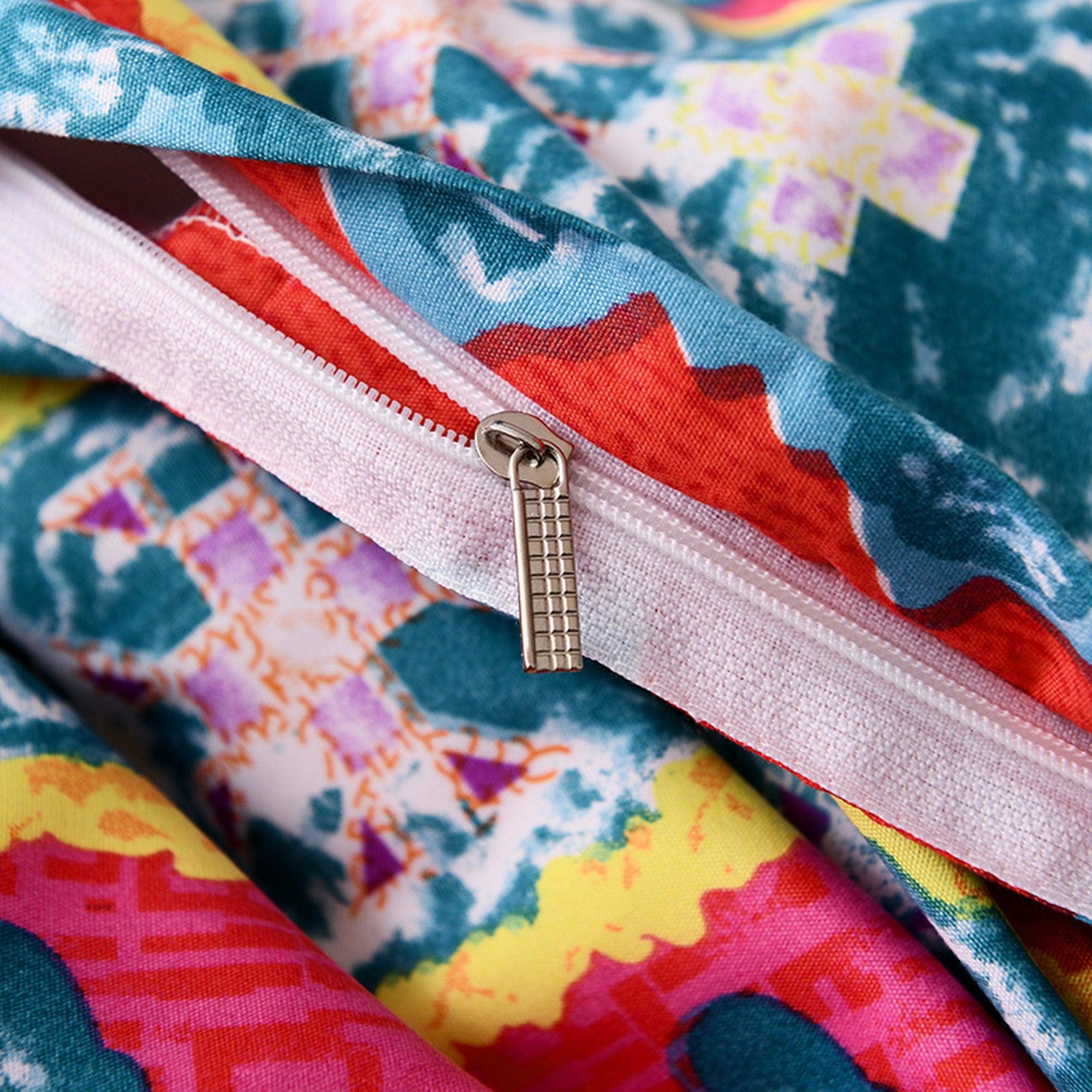 daintyduvet Bohemian Pink Paisley Duvet Cover Set Boho Bedding, Hippie Dorm Bedding Pillowcase