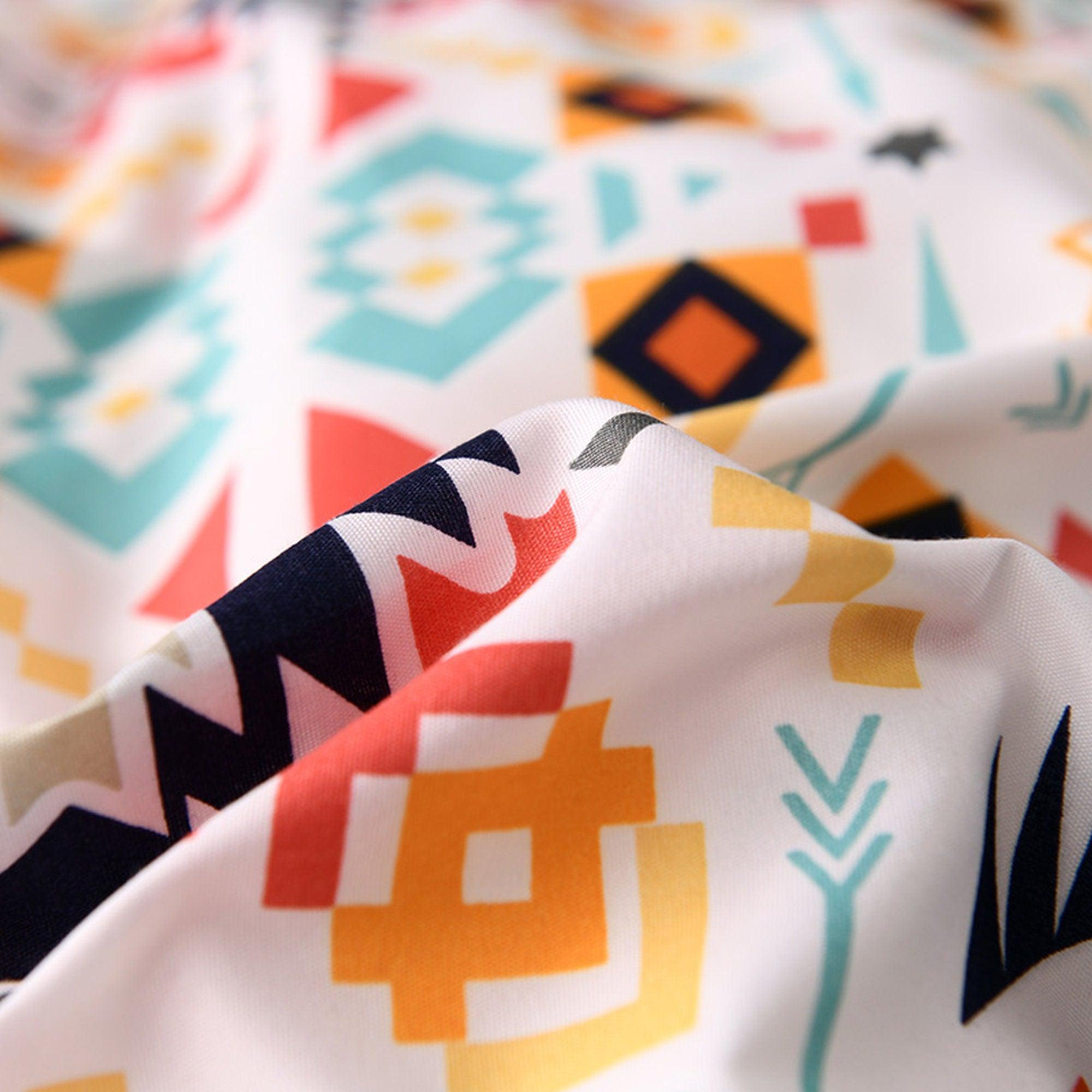 daintyduvet Bohemian White Duvet Cover Set Boho Bedding, Hippie Dorm Bedding with Pillowcase