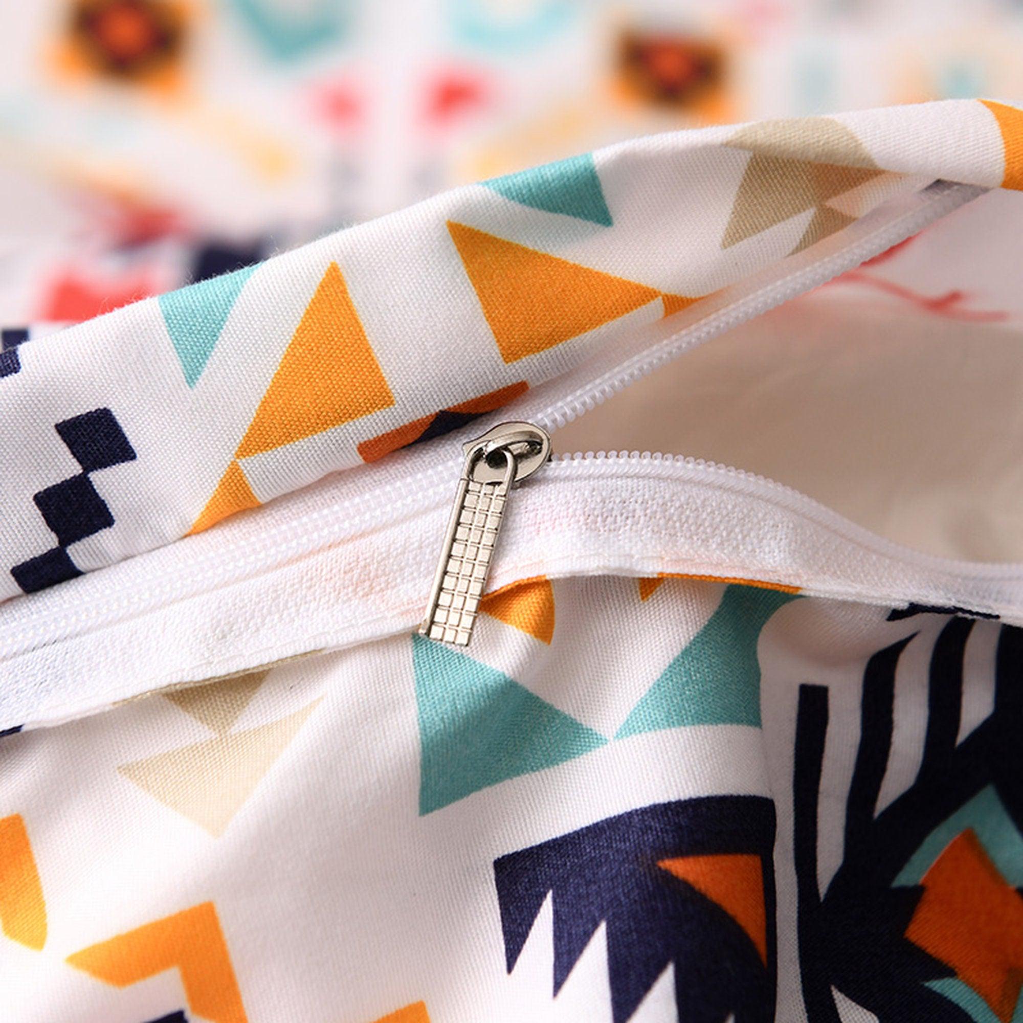 daintyduvet Bohemian White Duvet Cover Set Boho Bedding, Hippie Dorm Bedding with Pillowcase