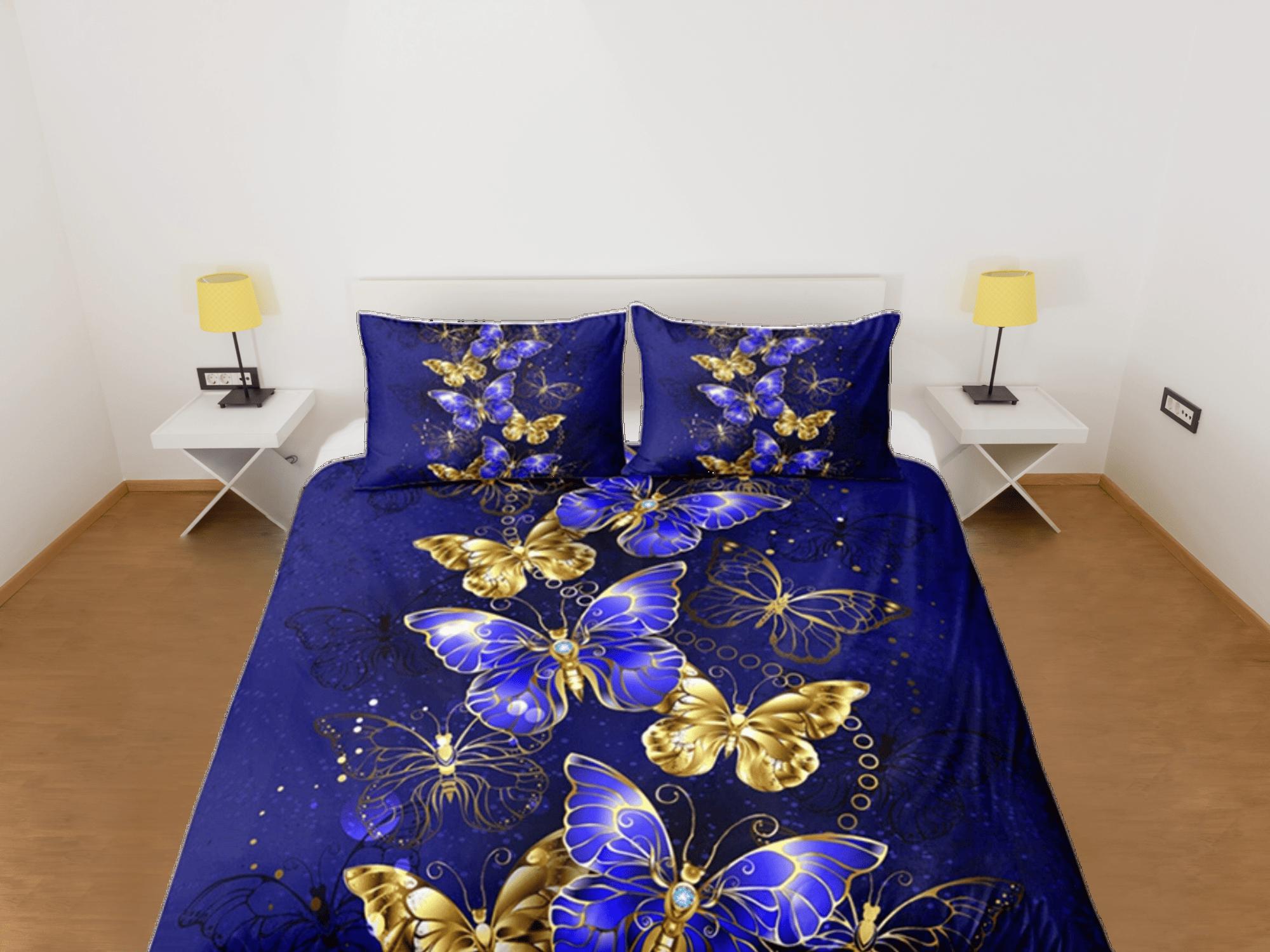 daintyduvet Butterfly Duvet Cover Set Purple Bedspread, Dorm Bedding with Pillowcase