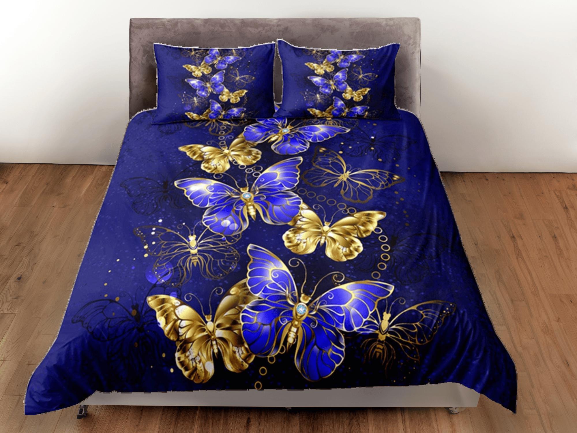 daintyduvet Butterfly Duvet Cover Set Purple Bedspread, Dorm Bedding with Pillowcase