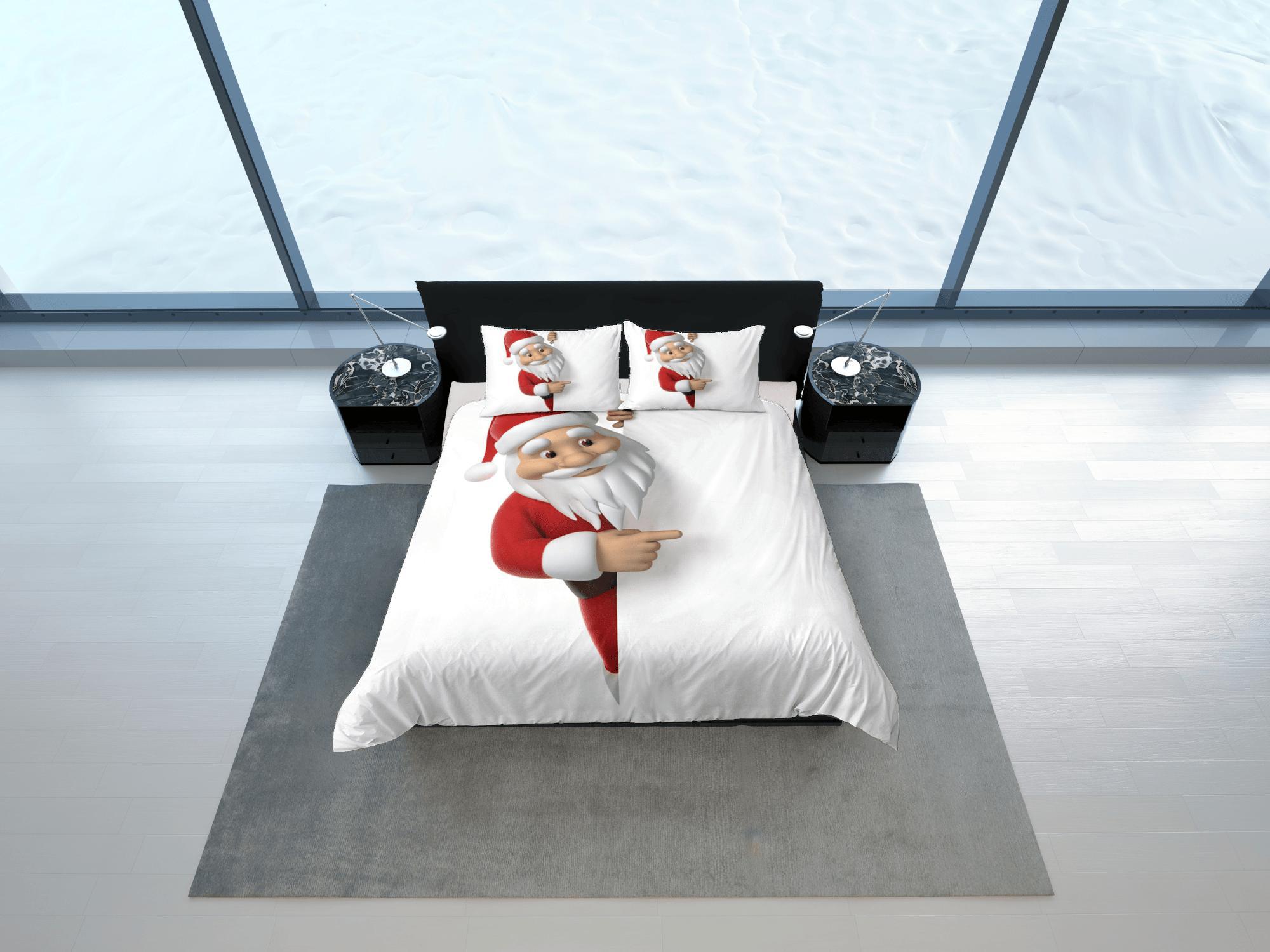 daintyduvet Christmas Duvet Cover Set with Pillows Santa Claus Dorm Bedding Comforter Cover Christmas Gift