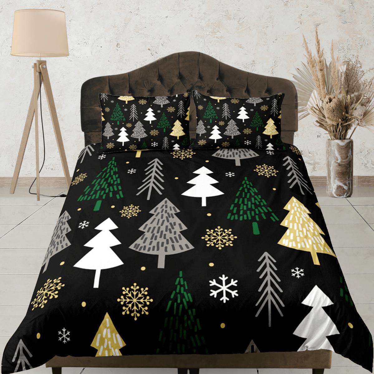 daintyduvet Christmas Gift Black Duvet Cover Set, Bedspread Holiday Gift Bedding Set