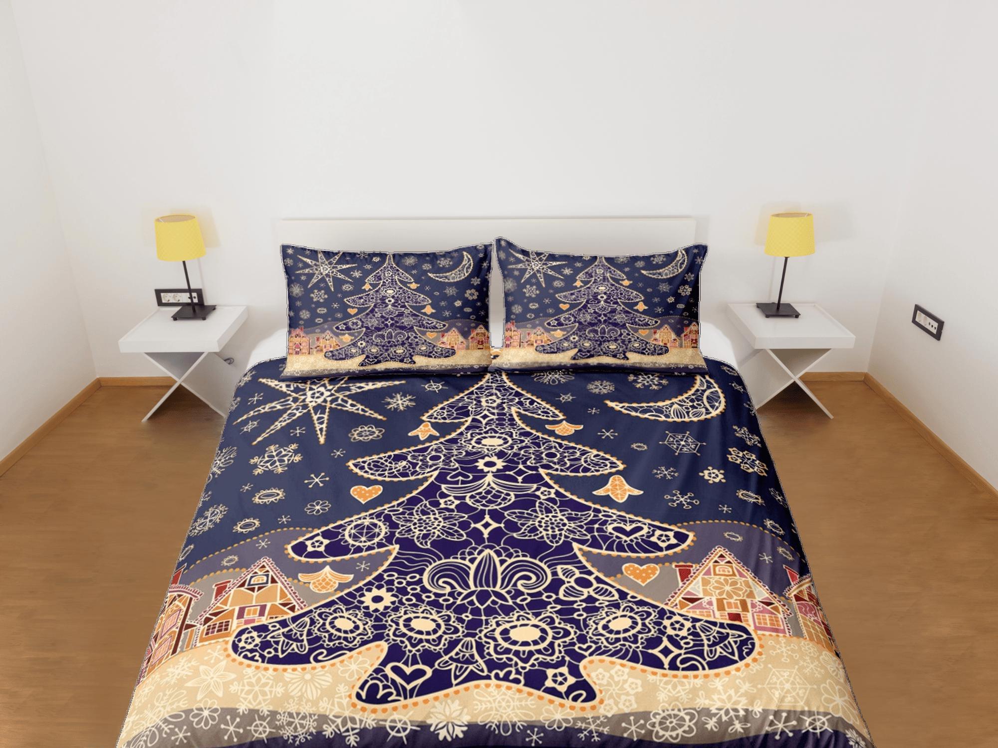 daintyduvet Christmas Gift Purple Duvet Cover Pillowcase Bedspread Holiday Gift Bedding Set, King Duvet Full, Queen Single Bedding