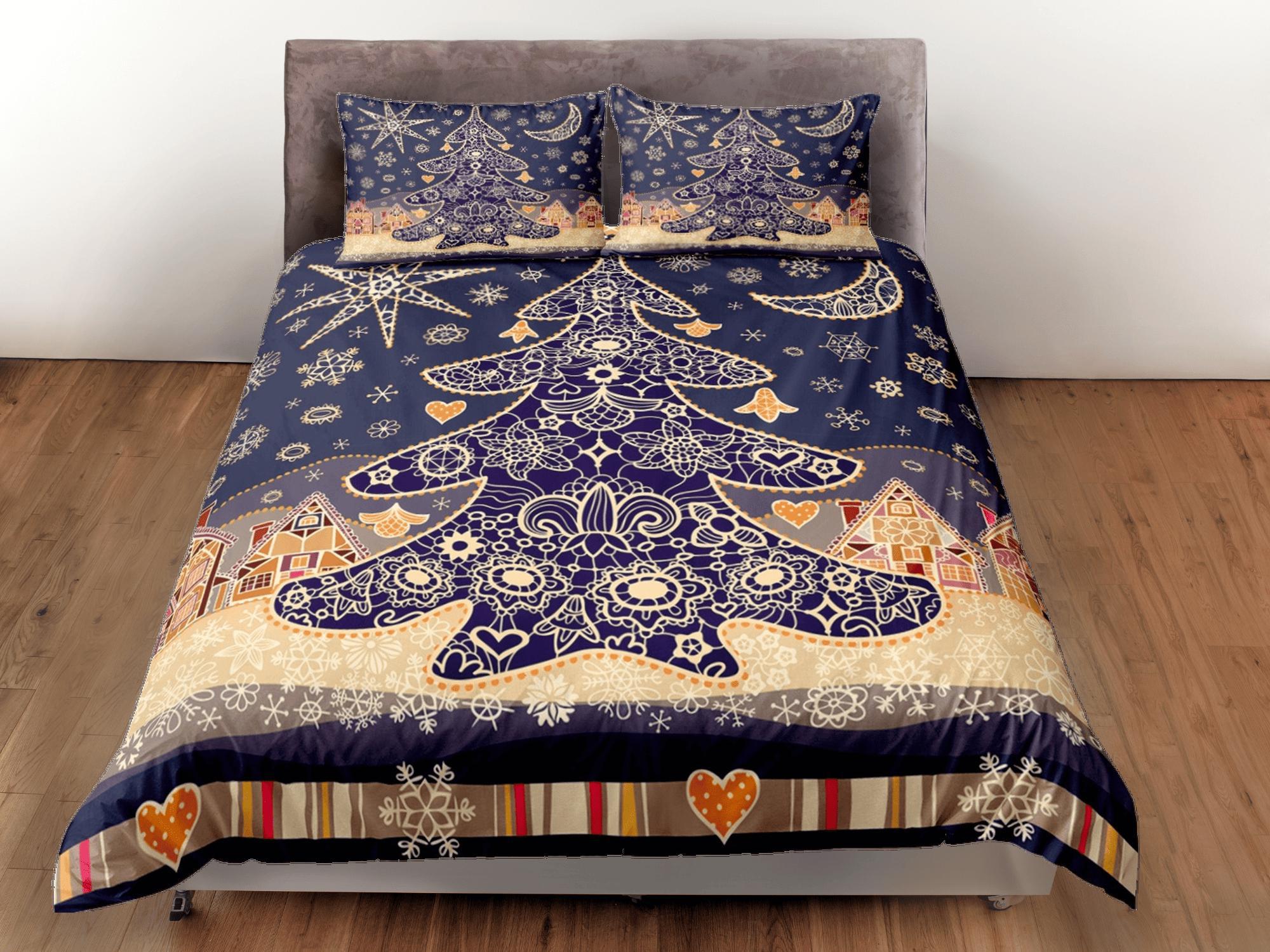 daintyduvet Christmas Gift Purple Duvet Cover Pillowcase Bedspread Holiday Gift Bedding Set, King Duvet Full, Queen Single Bedding