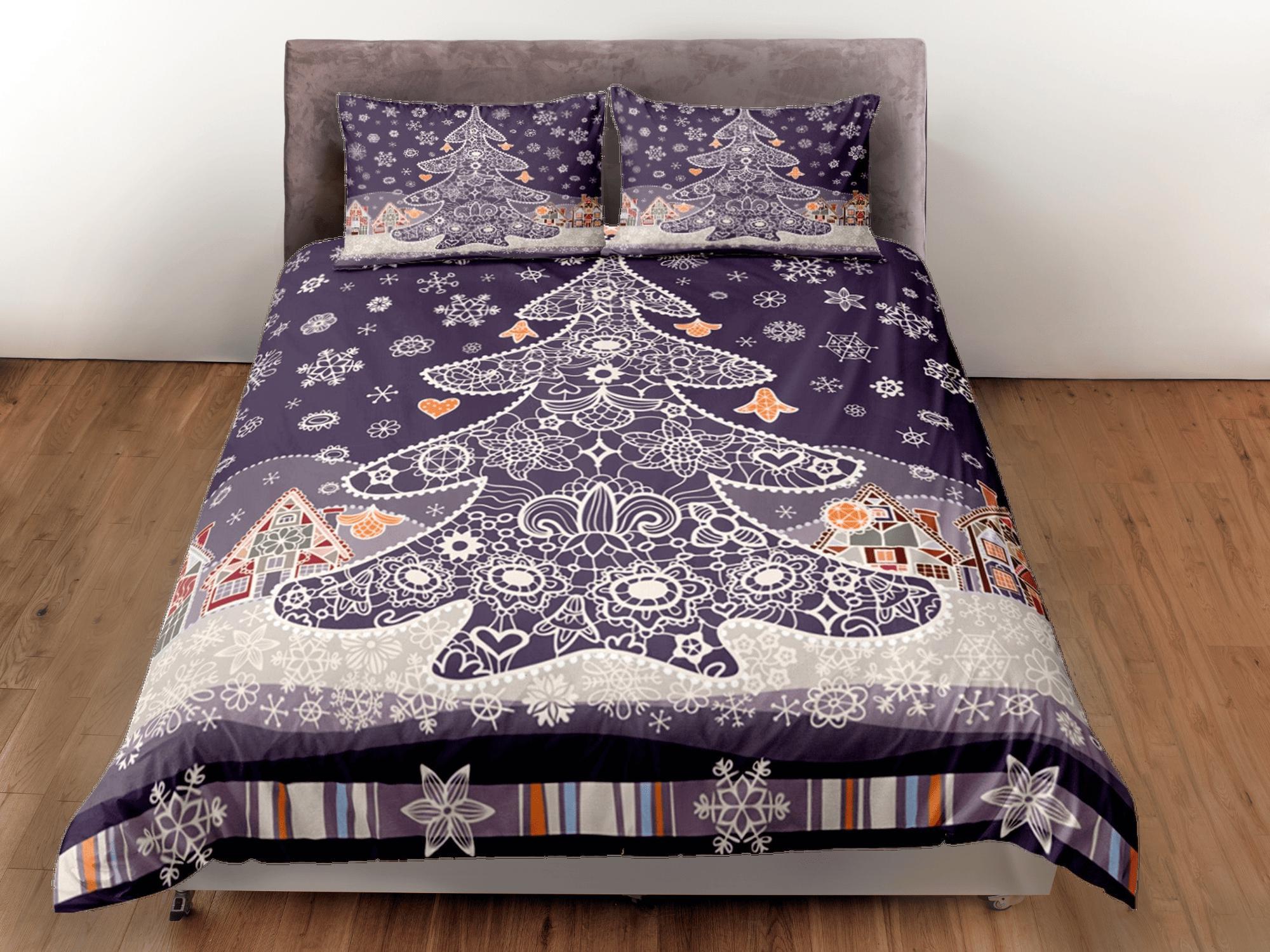 daintyduvet Christmas Unisex Gift Duvet Cover Pillowcase Bedspread Holiday Bedding Set