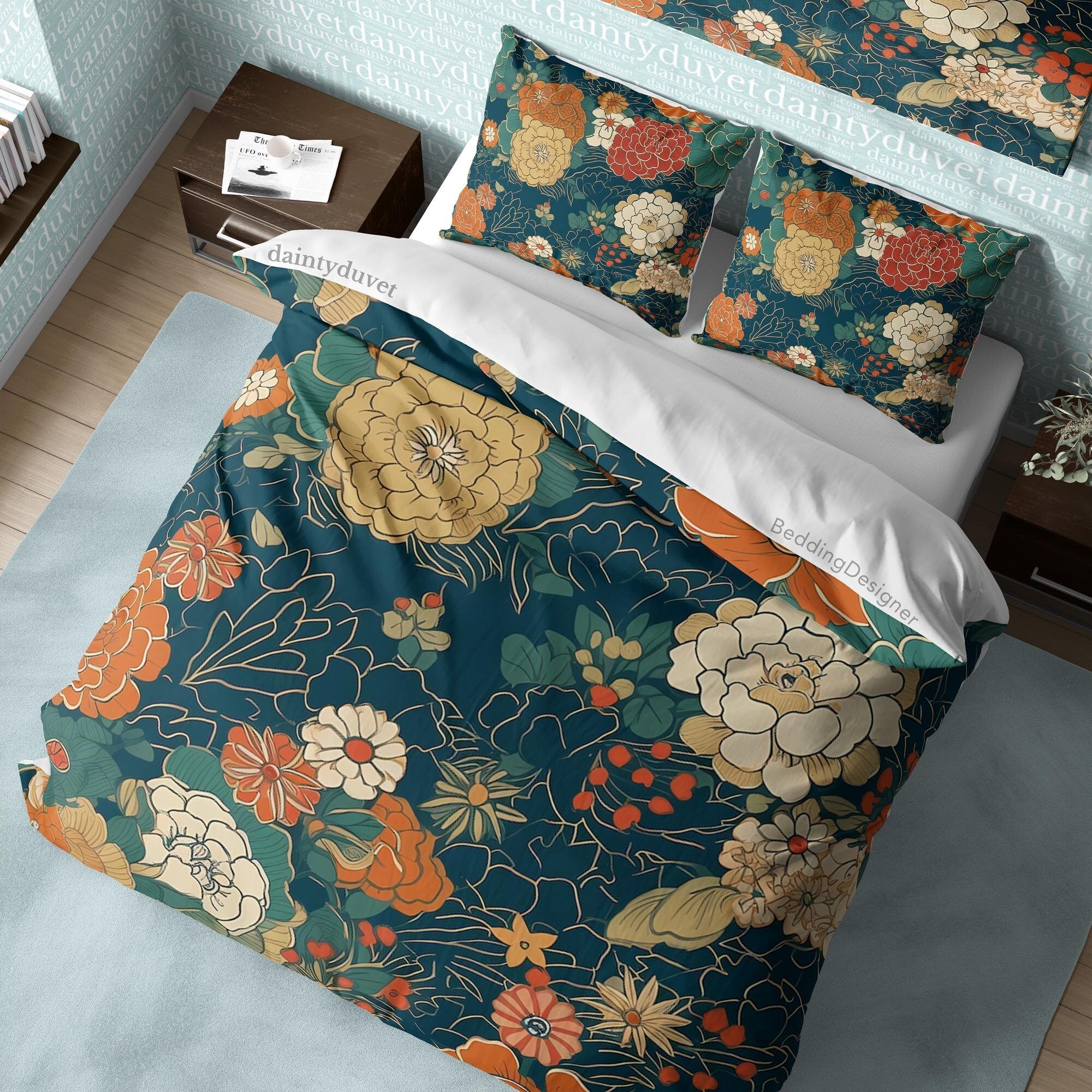 Japanese Bedding Set, Cotton Duvet Cover