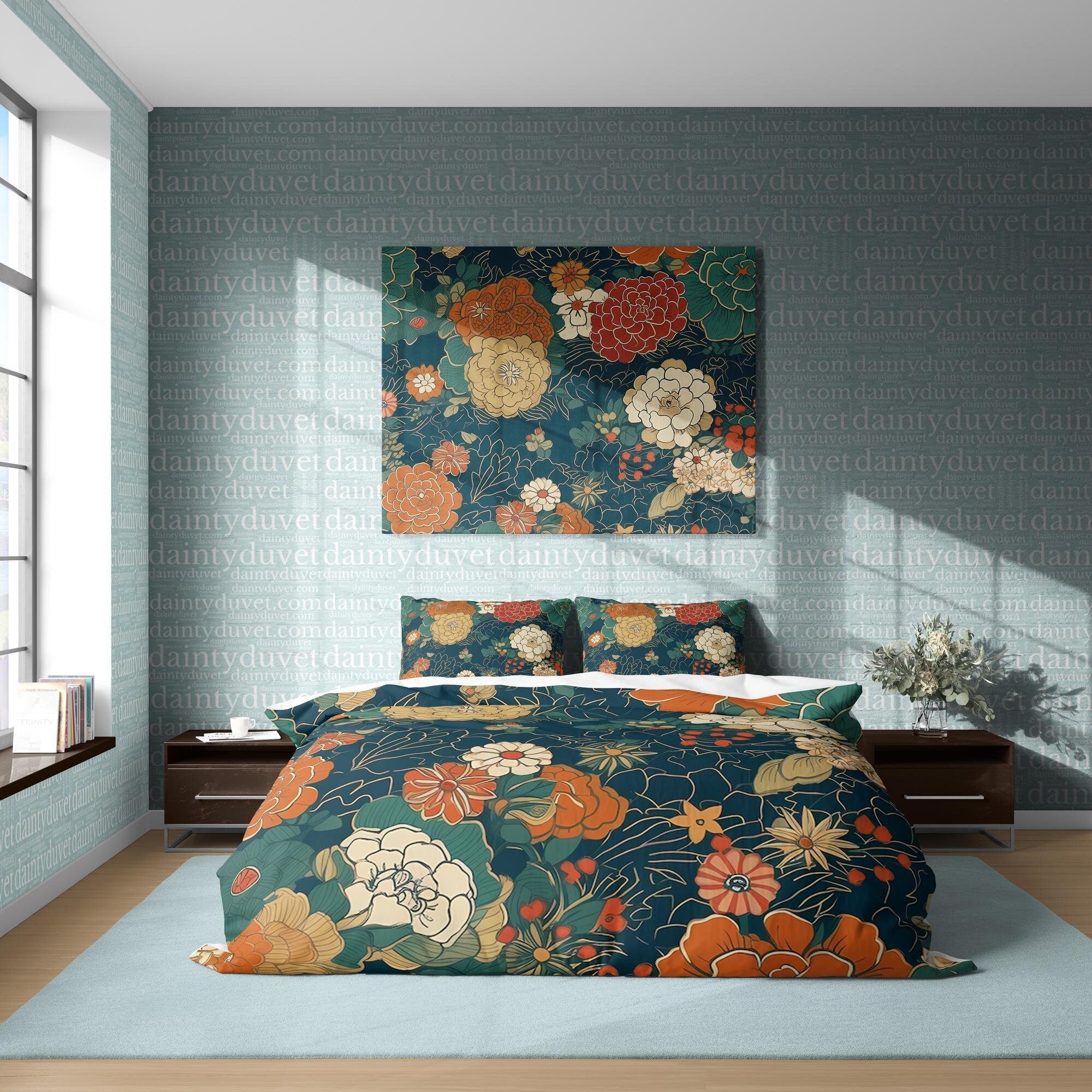 Japanese Bedding Set, Cotton Duvet Cover