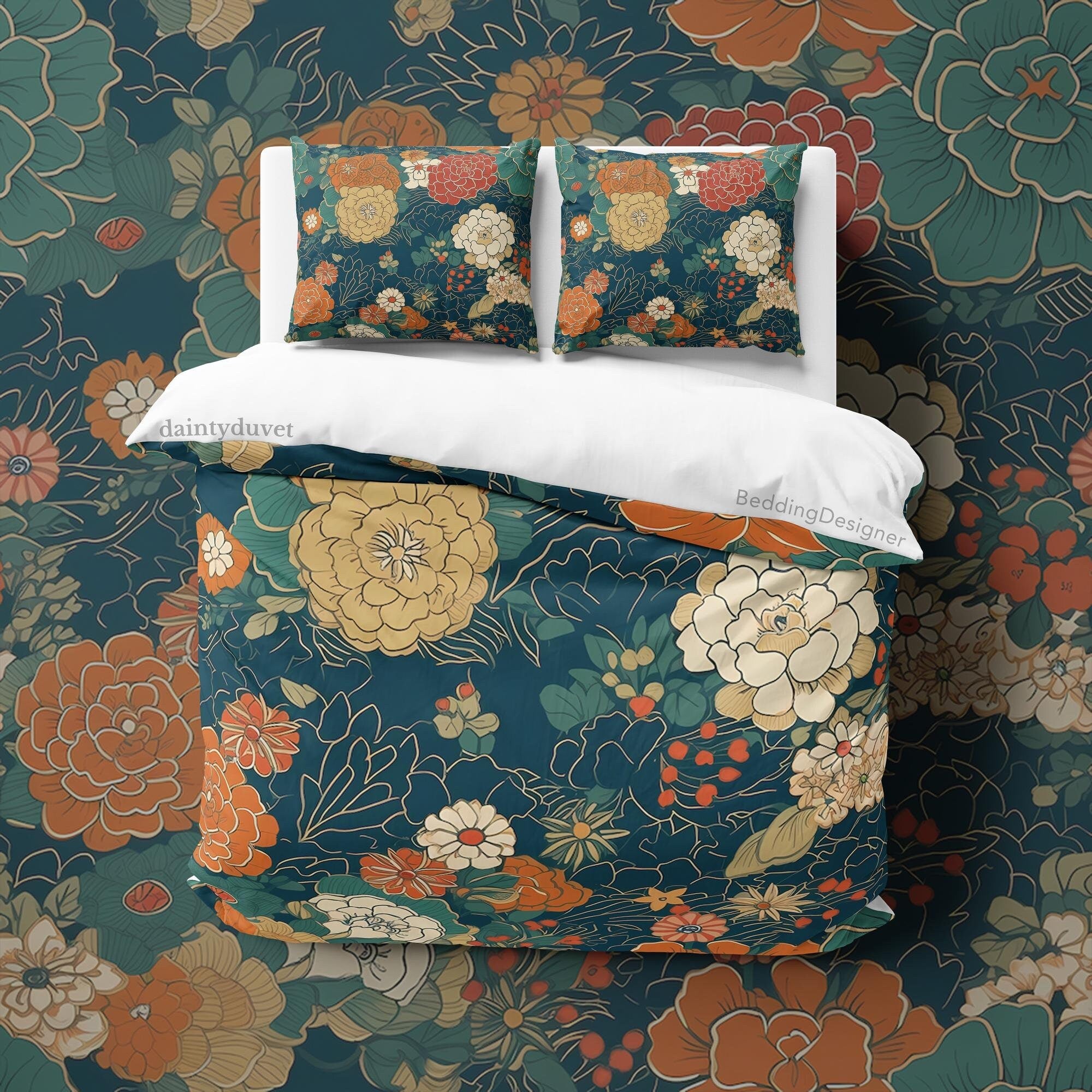 Japanese Bedding Set, Cotton Duvet Cover