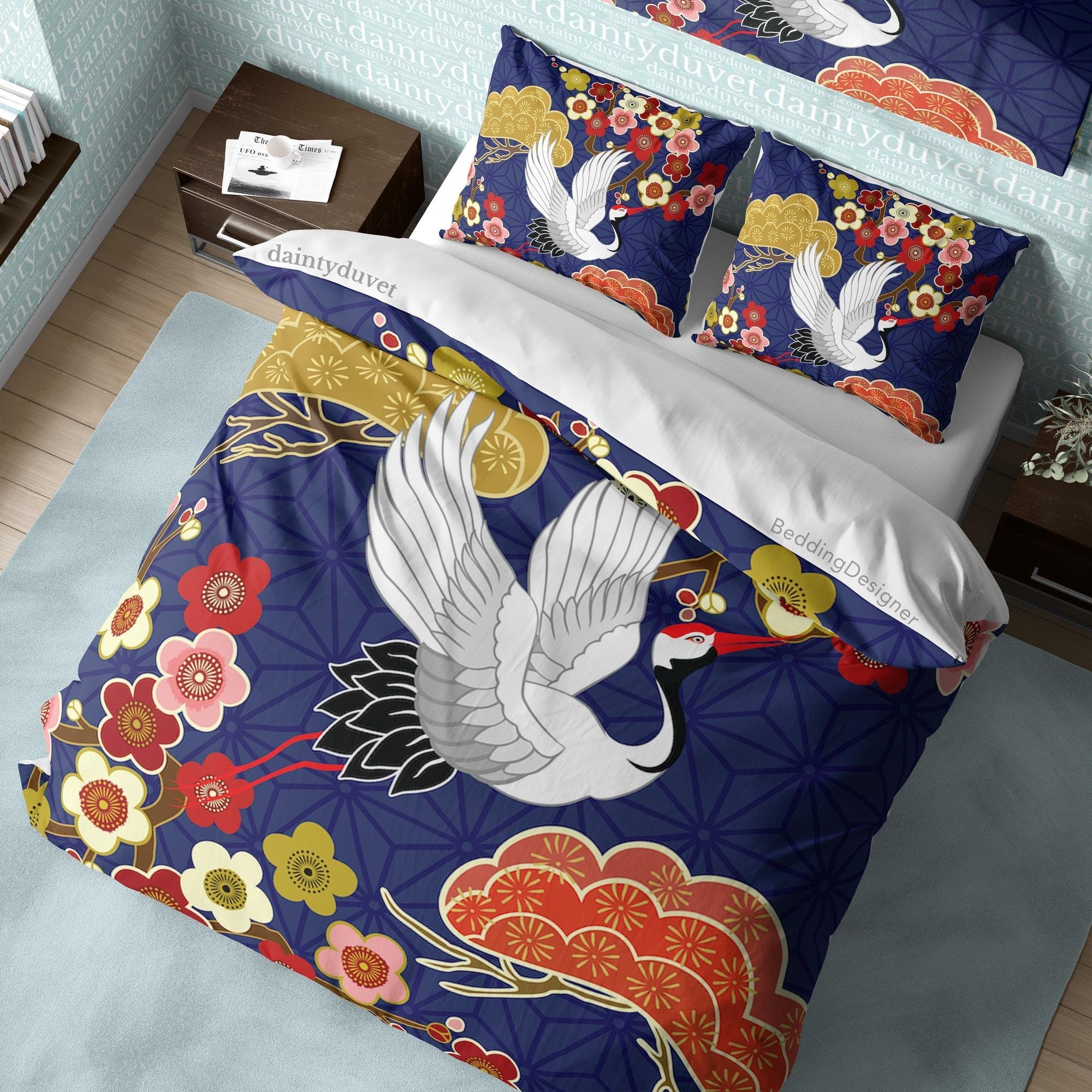 Japanese Bedding Set, Cotton Duvet Cover