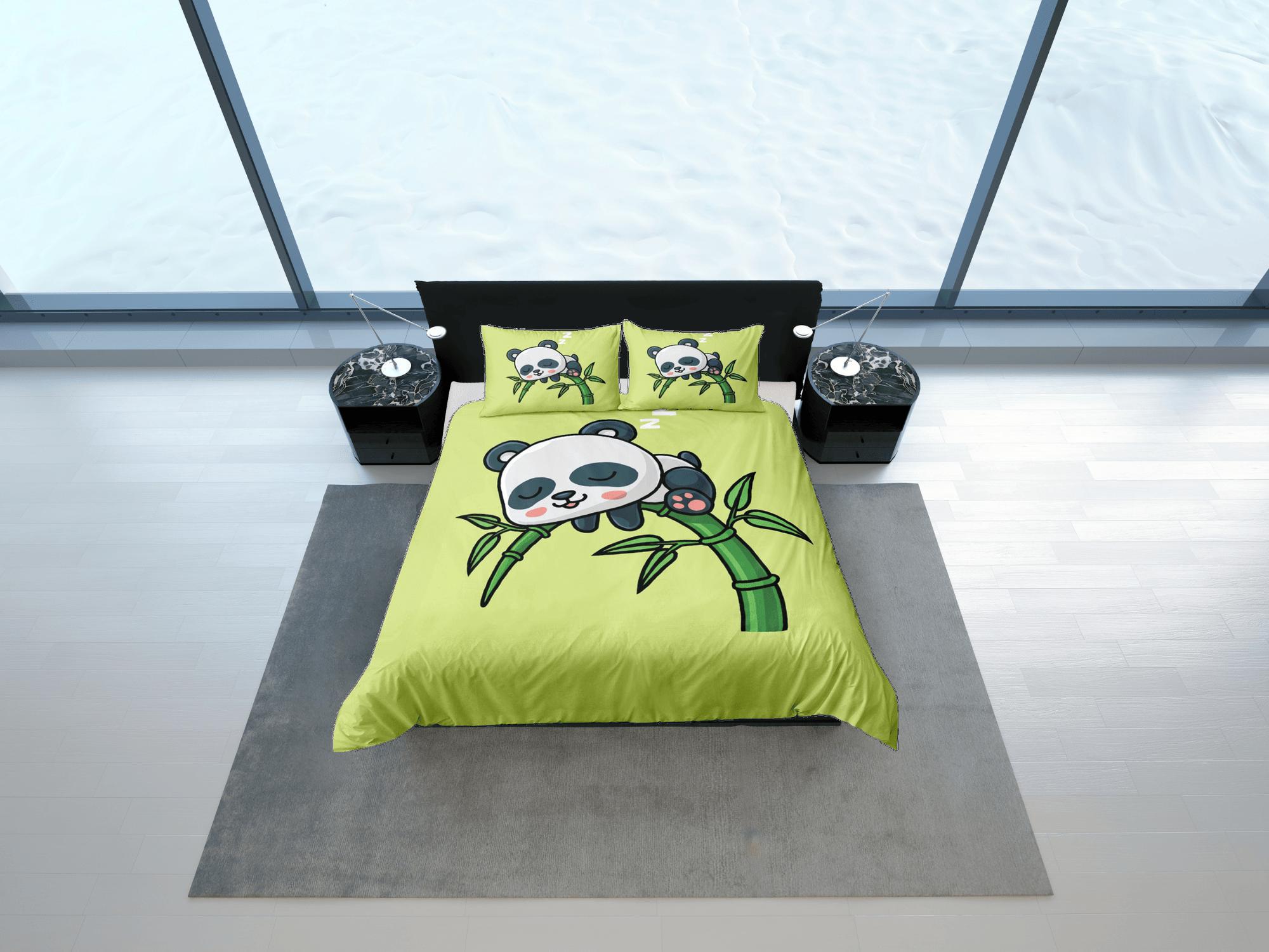 daintyduvet Cute Panda Sleeping in Bamboo Duvet Cover Set Bedspread, Kids Bedding & Pillowcase