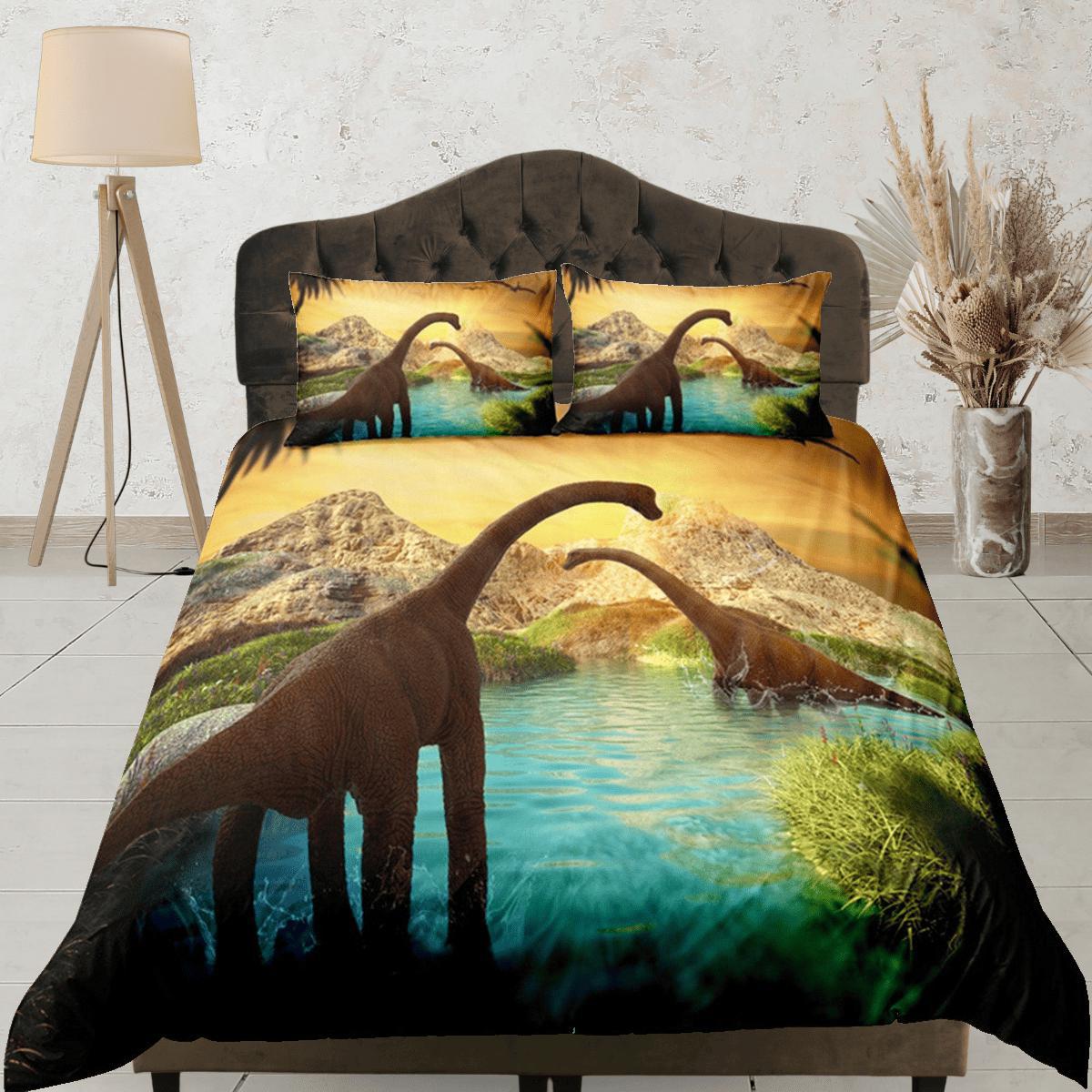 daintyduvet Dinosaur Duvet Cover Set Sci-Fi Bedspread, Animal Theme Dorm Bedding & Pillowcase
