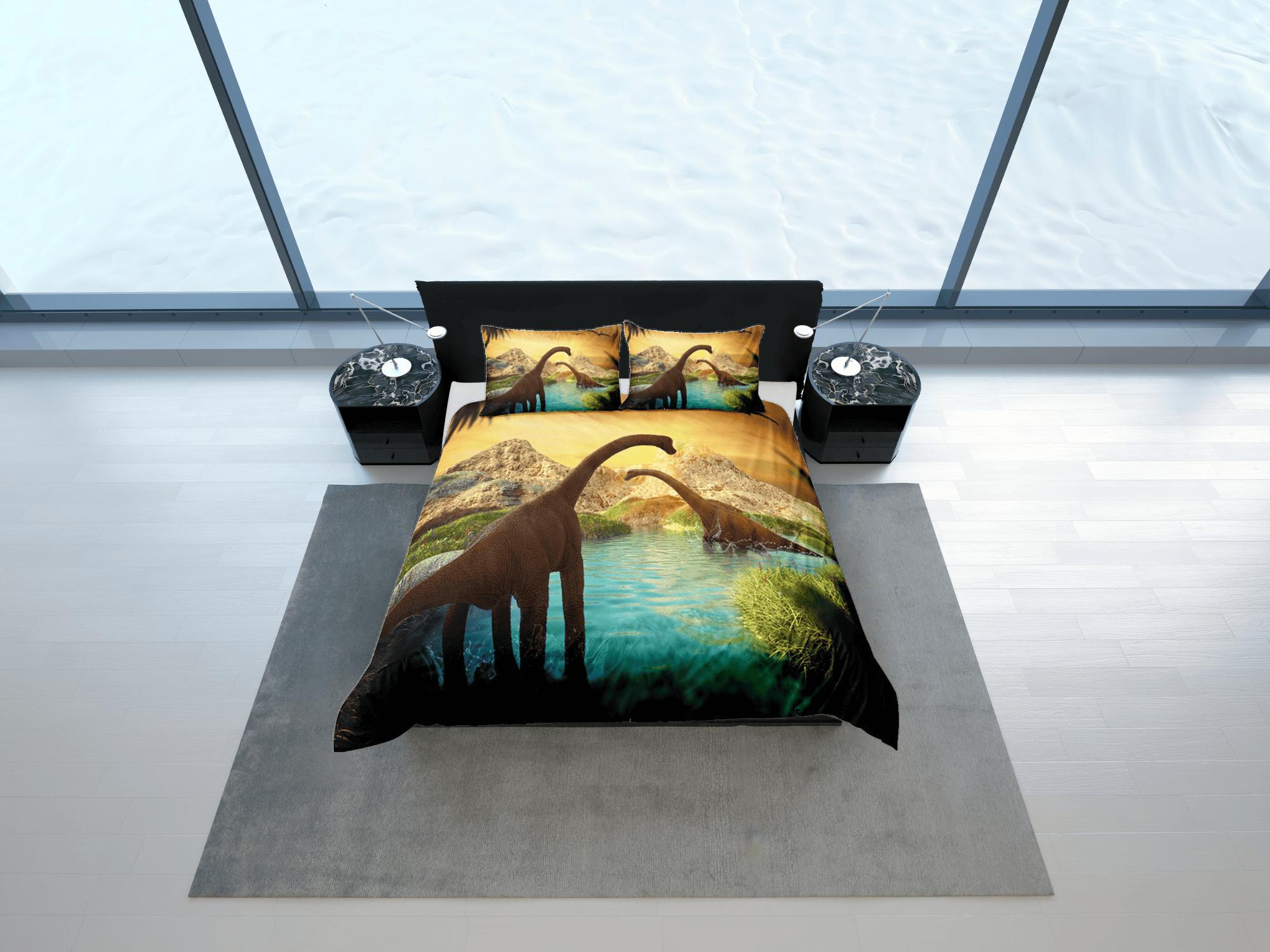 daintyduvet Dinosaur Duvet Cover Set Sci-Fi Bedspread, Animal Theme Dorm Bedding & Pillowcase