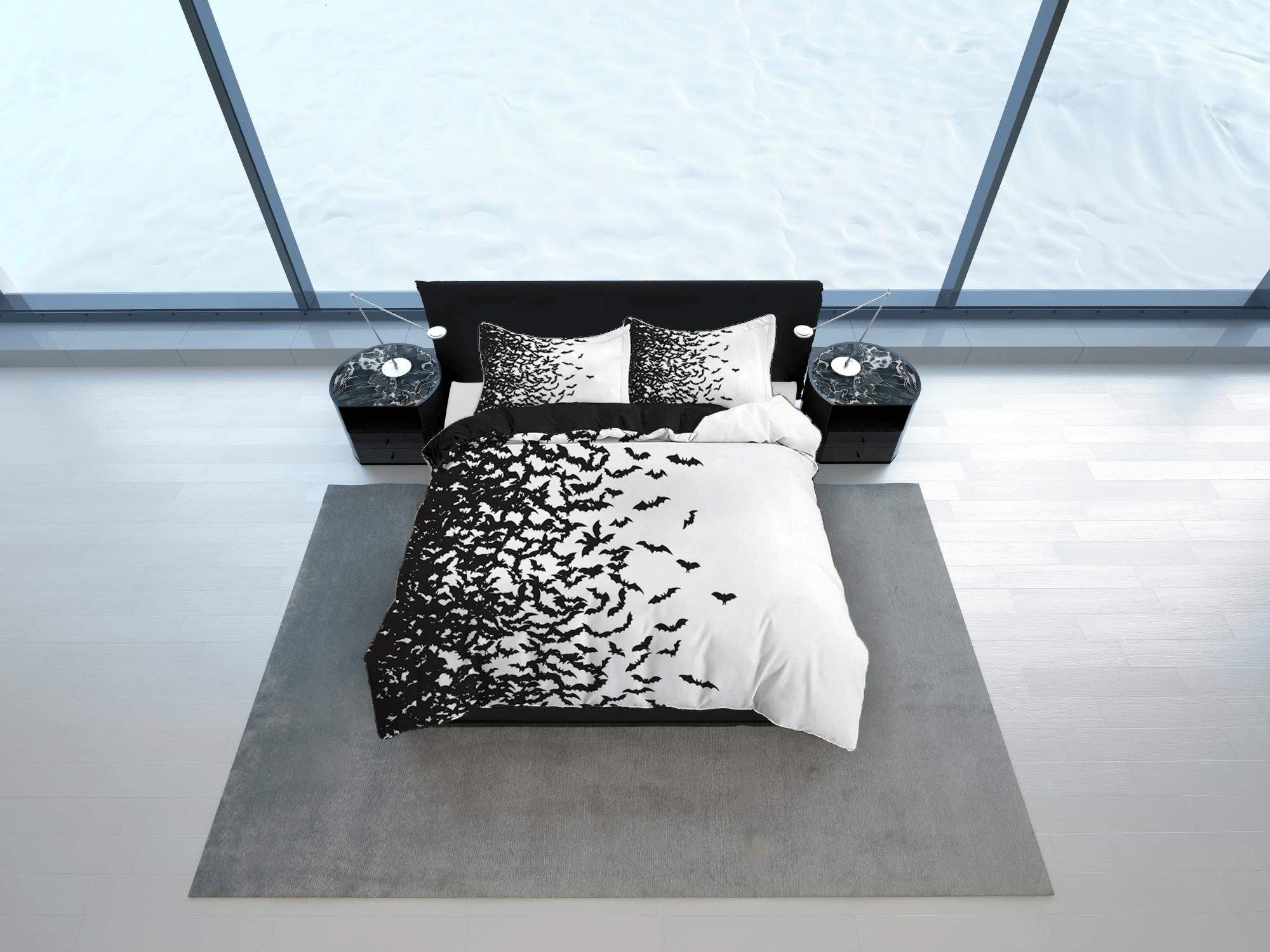 daintyduvet Flying bats halloween full size bedding & pillowcase, duvet cover set dorm bedding, halloween decor, nursery toddler bedding, halloween gift