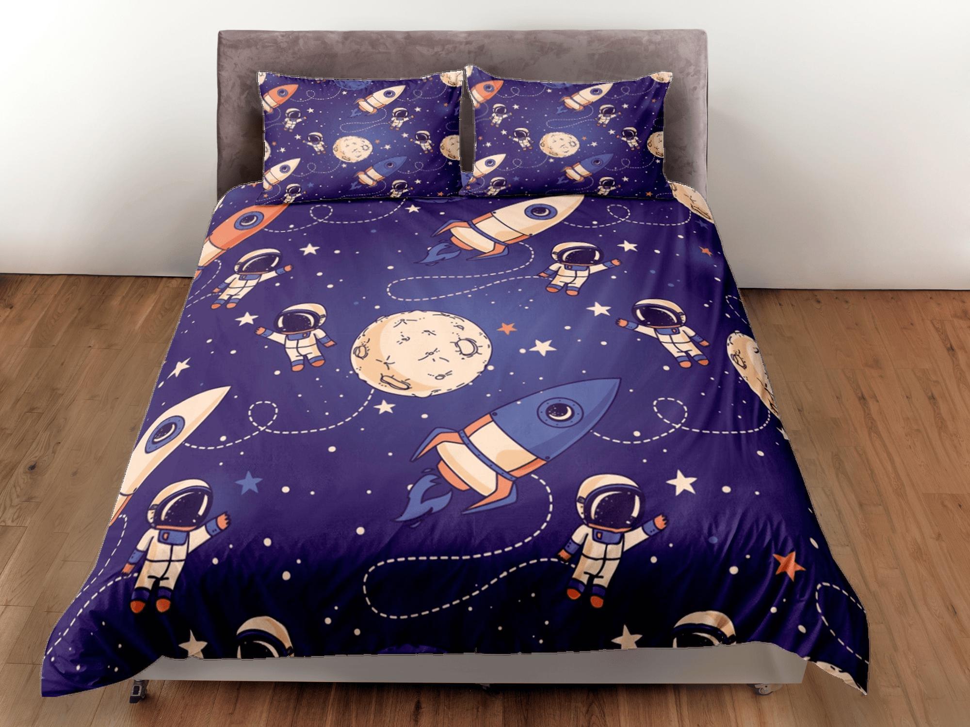 daintyduvet Galaxy Astronomy Purple Duvet Cover Set Bedspread, Teens Kids Bedding & Pillowcase