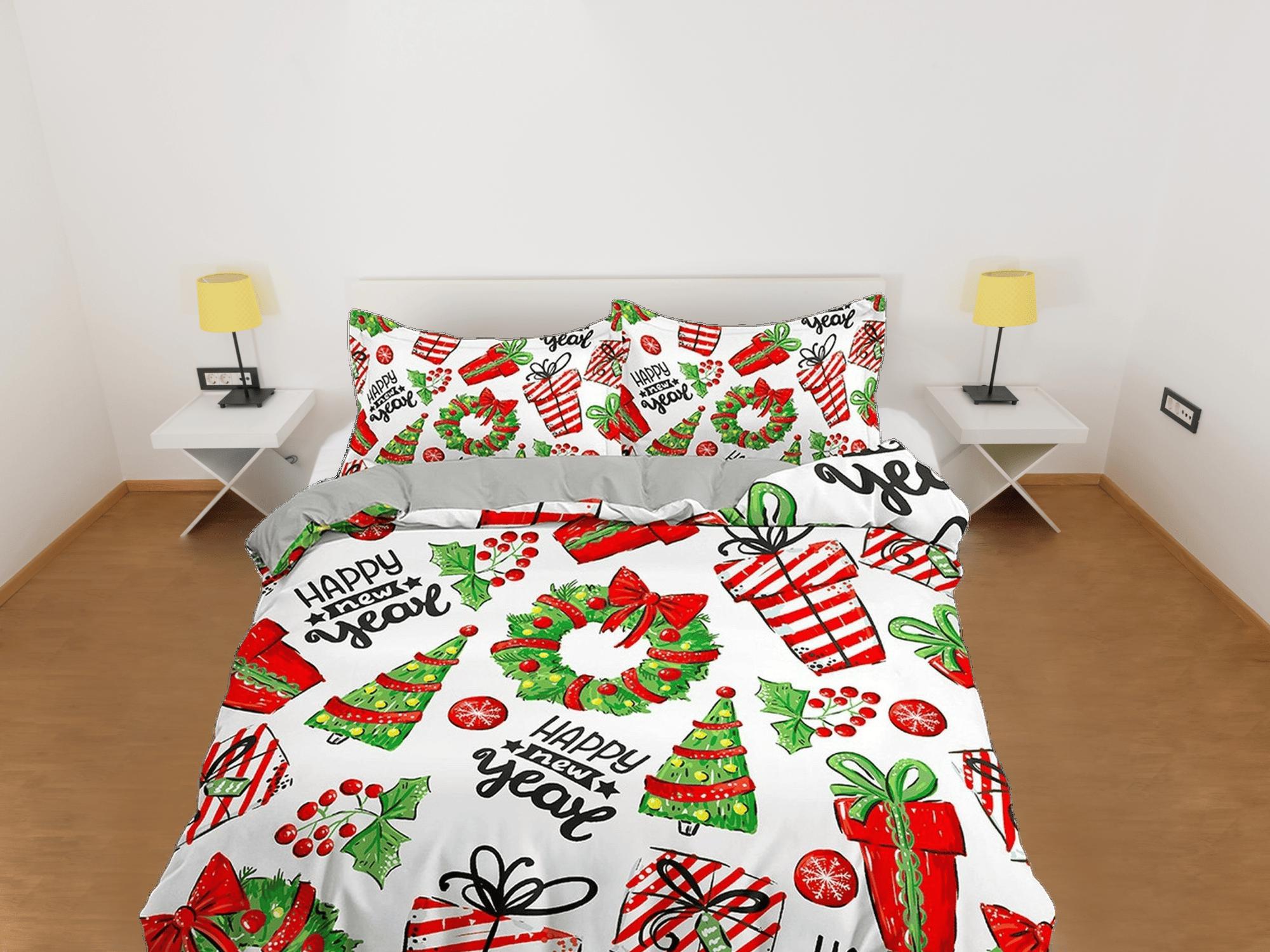 daintyduvet Holiday gifts and decors duvet cover set, christmas full size bedding & pillowcase, college bedding, crib toddler bedding, holiday gift room