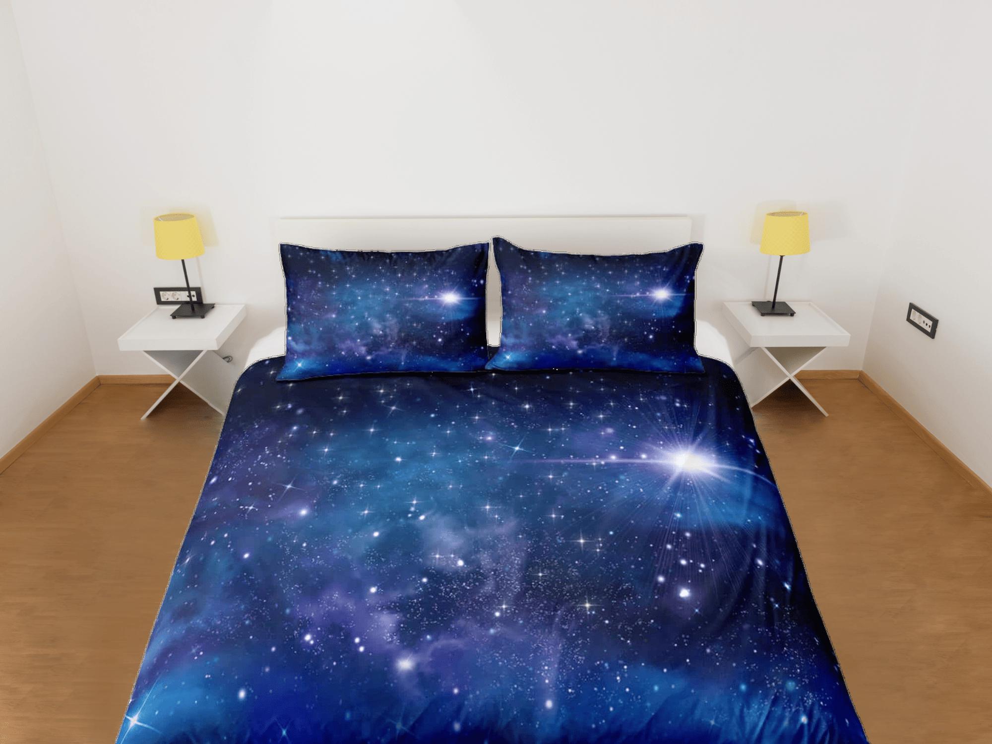 daintyduvet Interstellar galaxy bedding, 3D outer space bedding set full, stars duvet cover king, queen, dorm bedding, toddler bedding aesthetic duvet