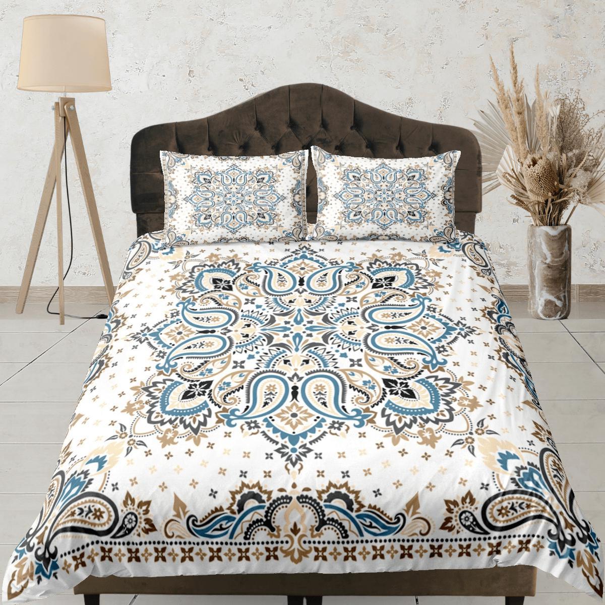 daintyduvet Mandala Bohemian Duvet Cover Set Colorful Bedspread, Dorm Bedding with Pillowcase