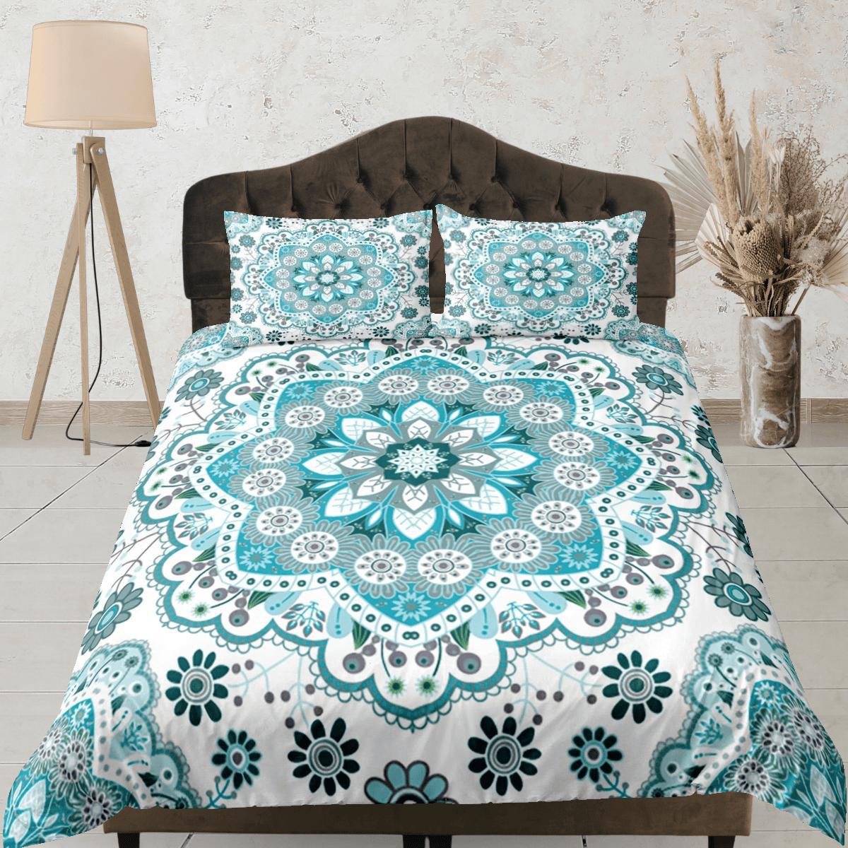 daintyduvet Mandala Bohemian Duvet Cover Set Colorful Bedspread, Dorm Bedding with Pillowcase