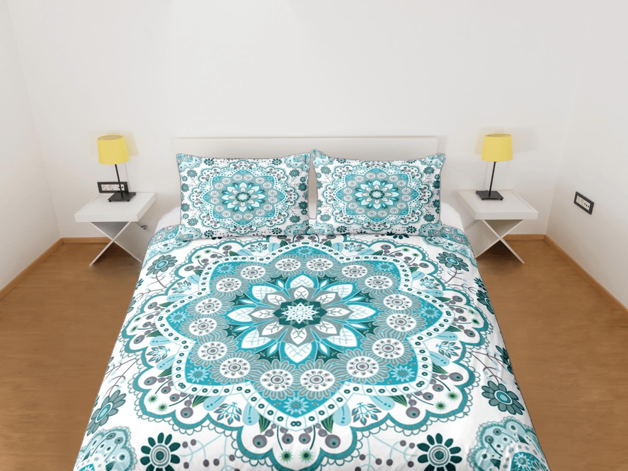 daintyduvet Mandala Bohemian Duvet Cover Set Colorful Bedspread, Dorm Bedding with Pillowcase