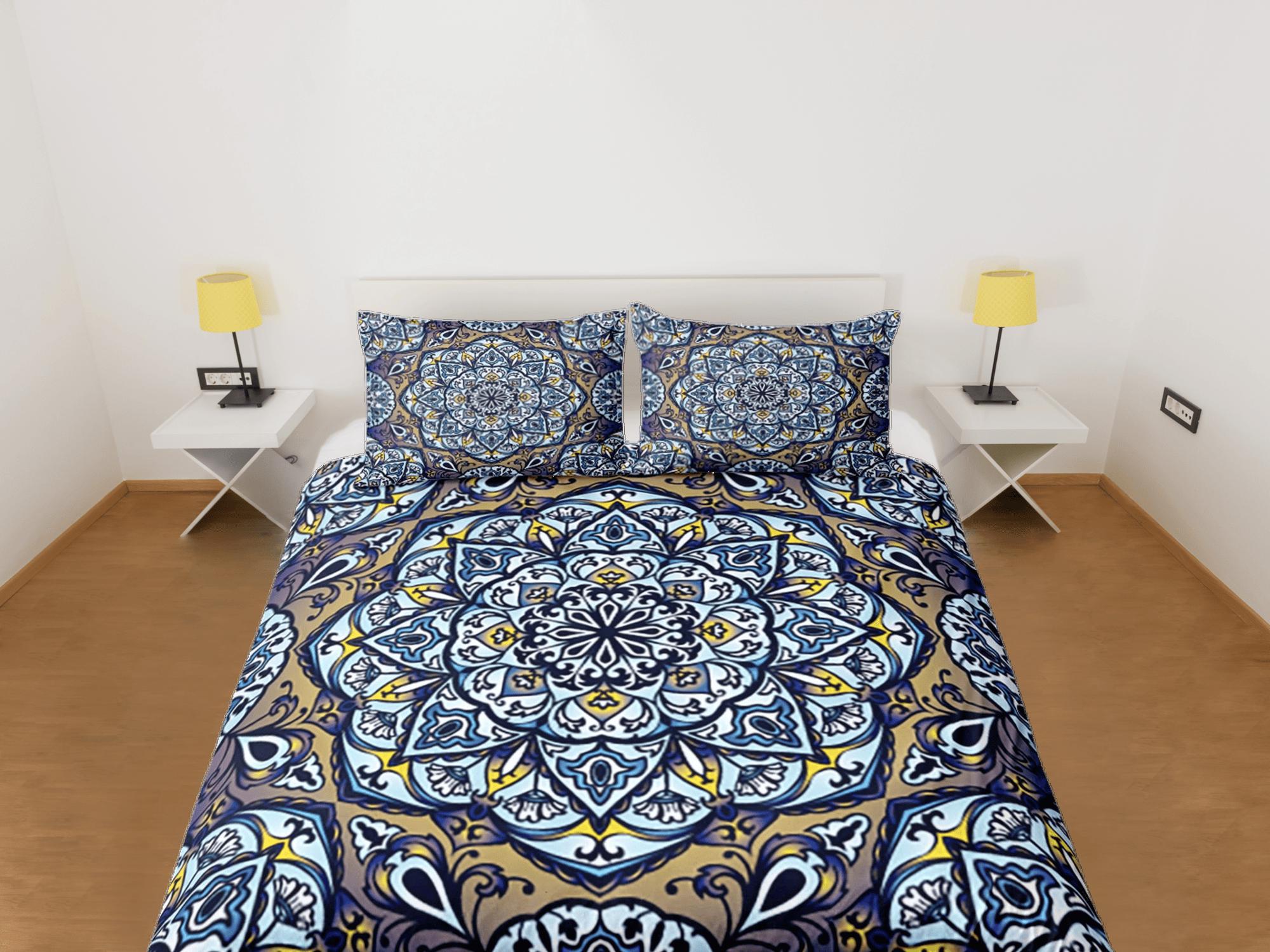 daintyduvet Mandala Bohemian Duvet Cover Set Colorful Bedspread, Dorm Bedding with Pillowcase