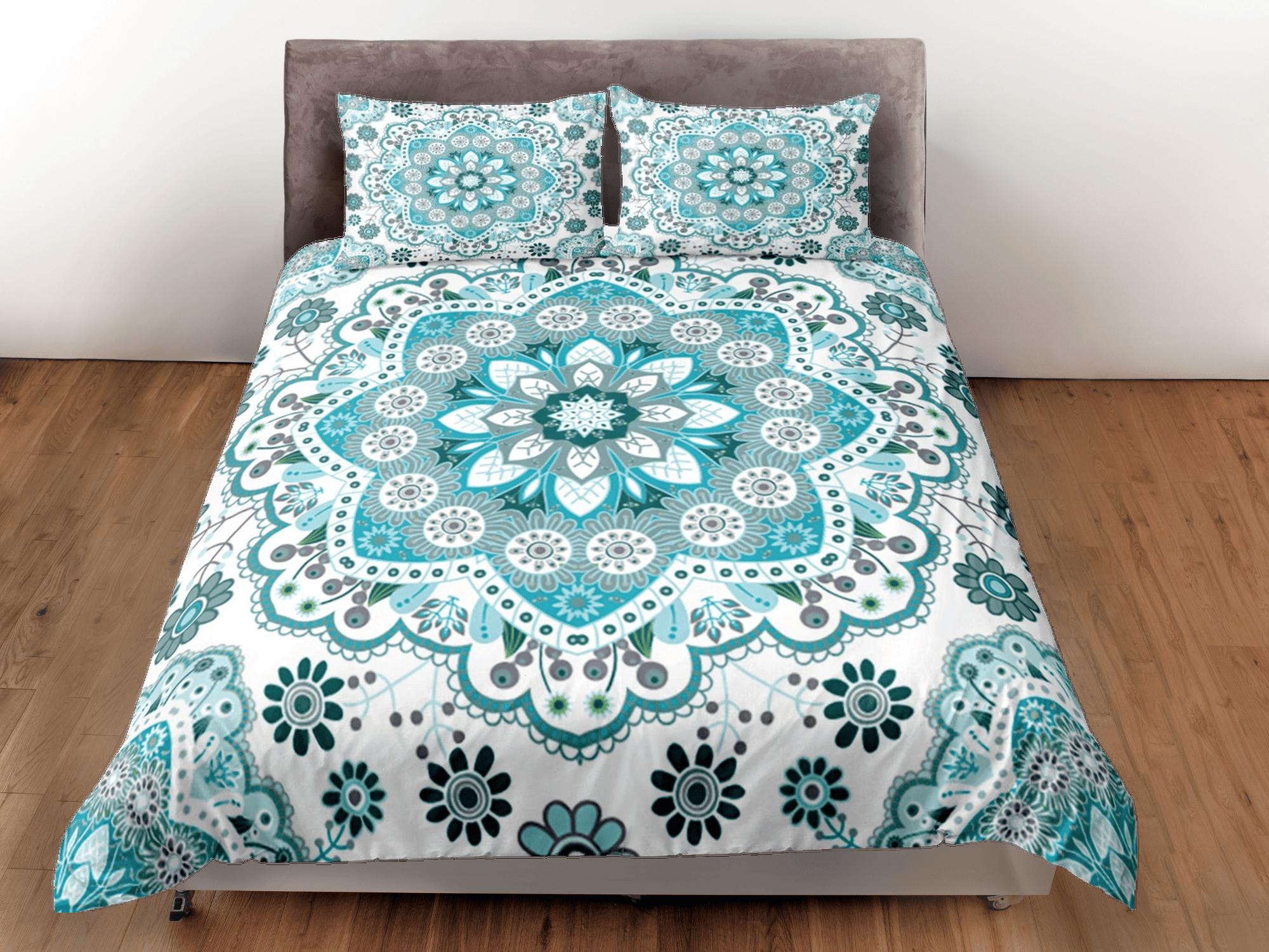 daintyduvet Mandala Bohemian Duvet Cover Set Colorful Bedspread, Dorm Bedding with Pillowcase