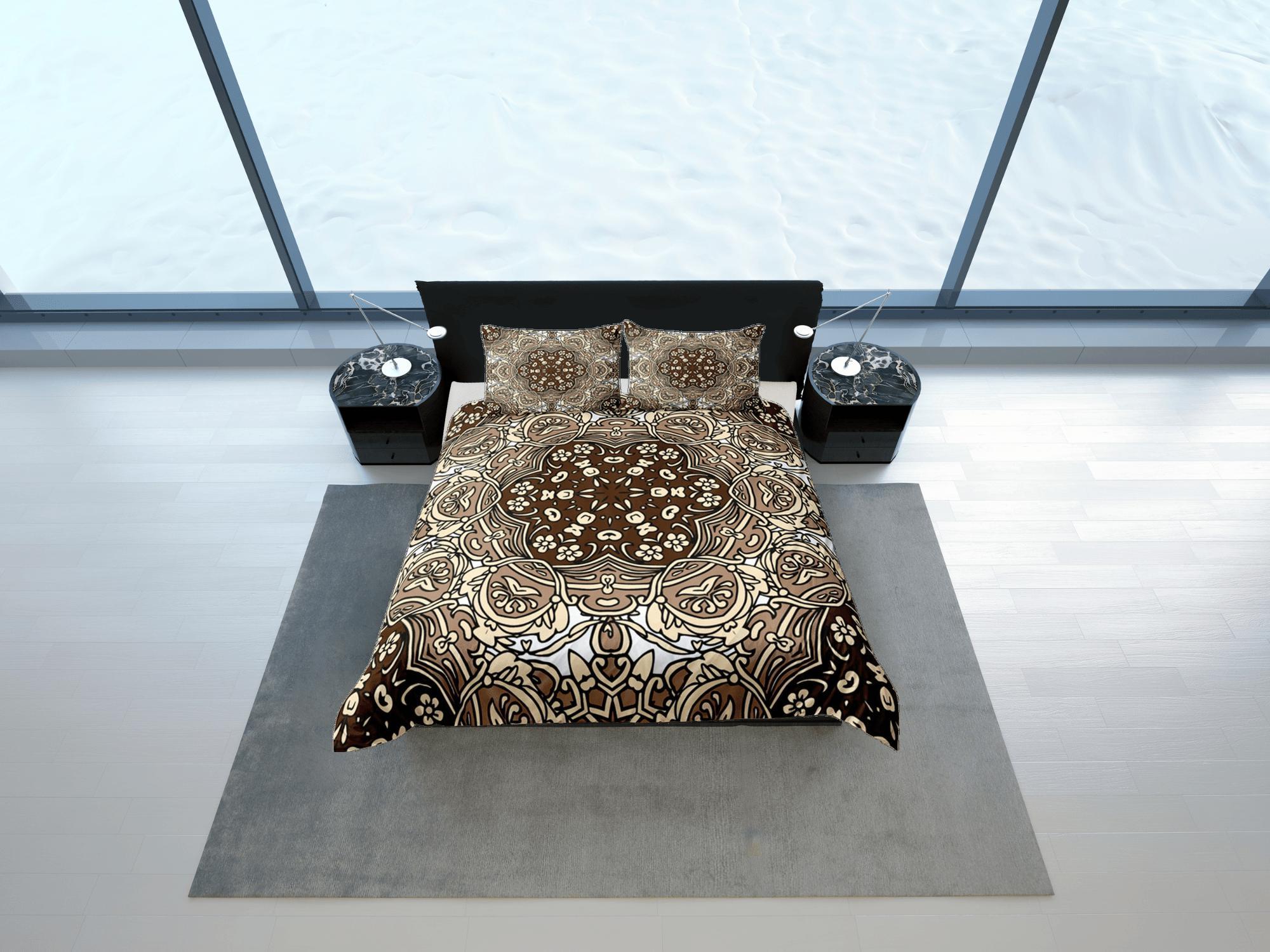 daintyduvet Mandala Bohemian Duvet Cover Set Colorful Bedspread, Dorm Bedding with Pillowcase