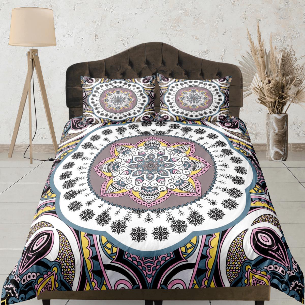 daintyduvet Mandala Duvet Cover Set Boho Bedding, Hippie Dorm Bedding & Pillowcase, Single Bed