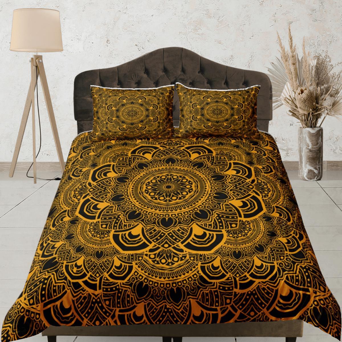 daintyduvet Mandala Duvet Cover Set Boho Bedding, Hippie Dorm Bedding & Pillowcase, Single Bed