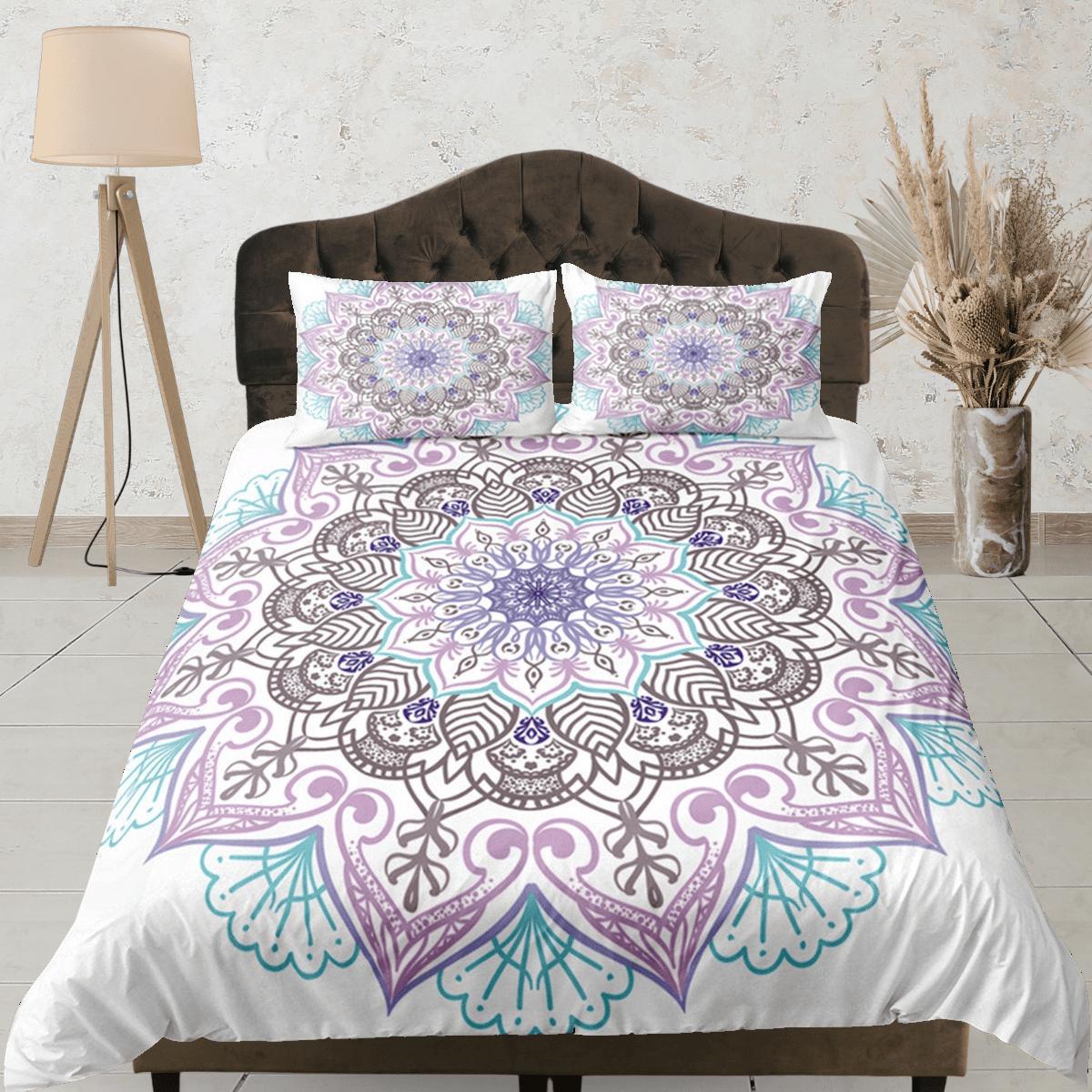 daintyduvet Mandala Duvet Cover Set Boho Bedding, Hippie Dorm Bedding & Pillowcase, Single Bed