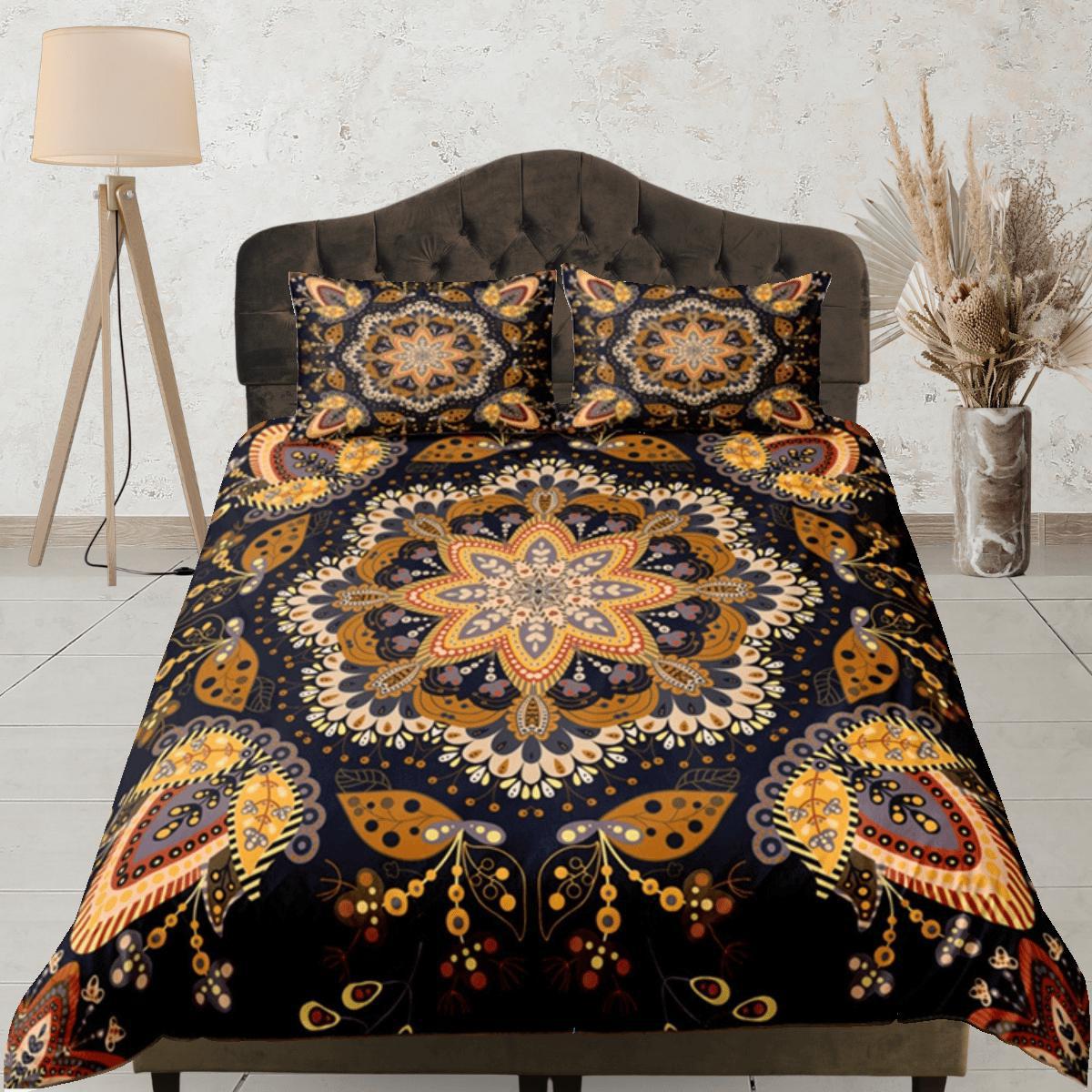 daintyduvet Mandala Duvet Cover Set Boho Bedding, Hippie Dorm Bedding & Pillowcase, Single Bed
