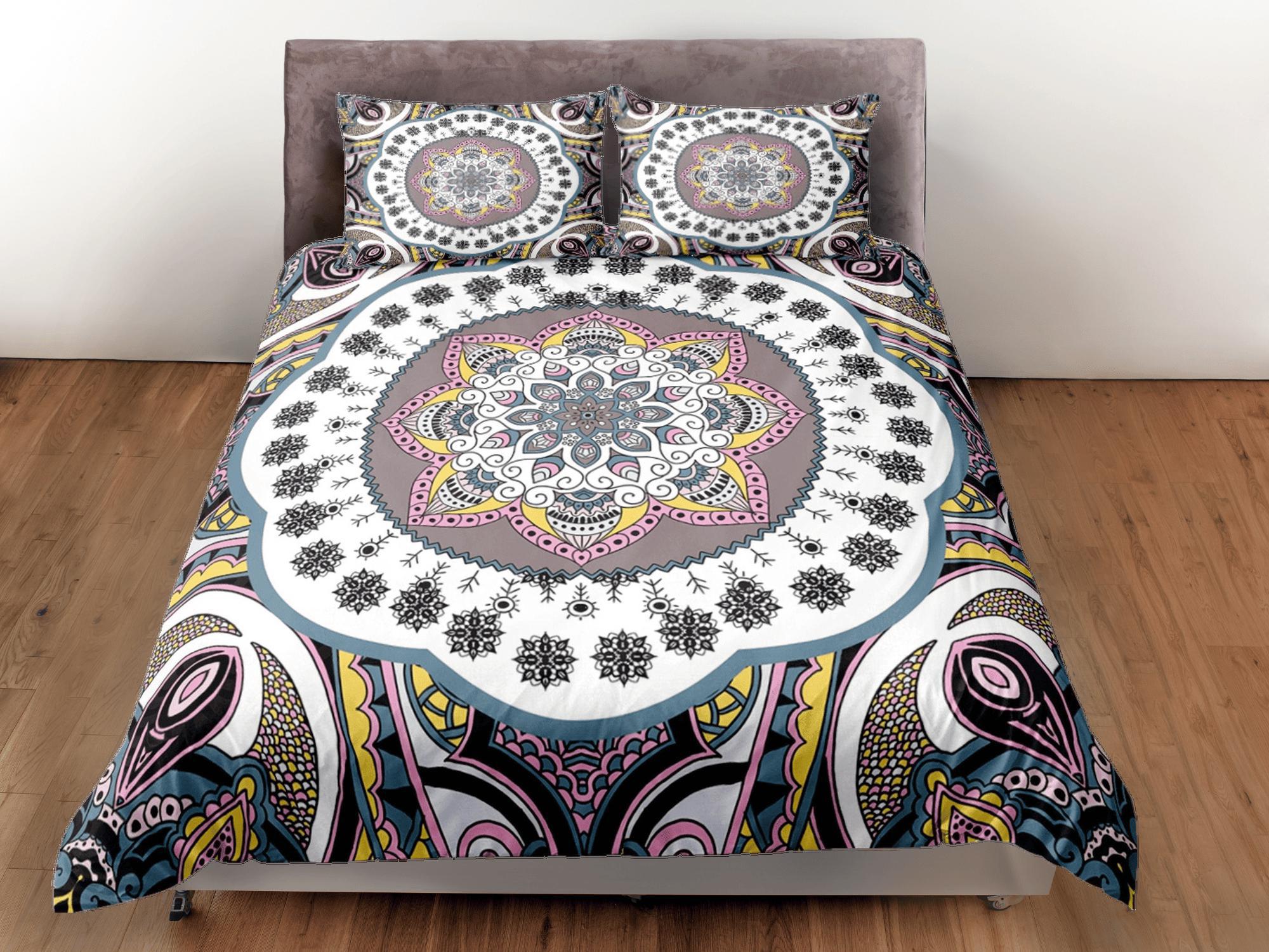 daintyduvet Mandala Duvet Cover Set Boho Bedding, Hippie Dorm Bedding & Pillowcase, Single Bed