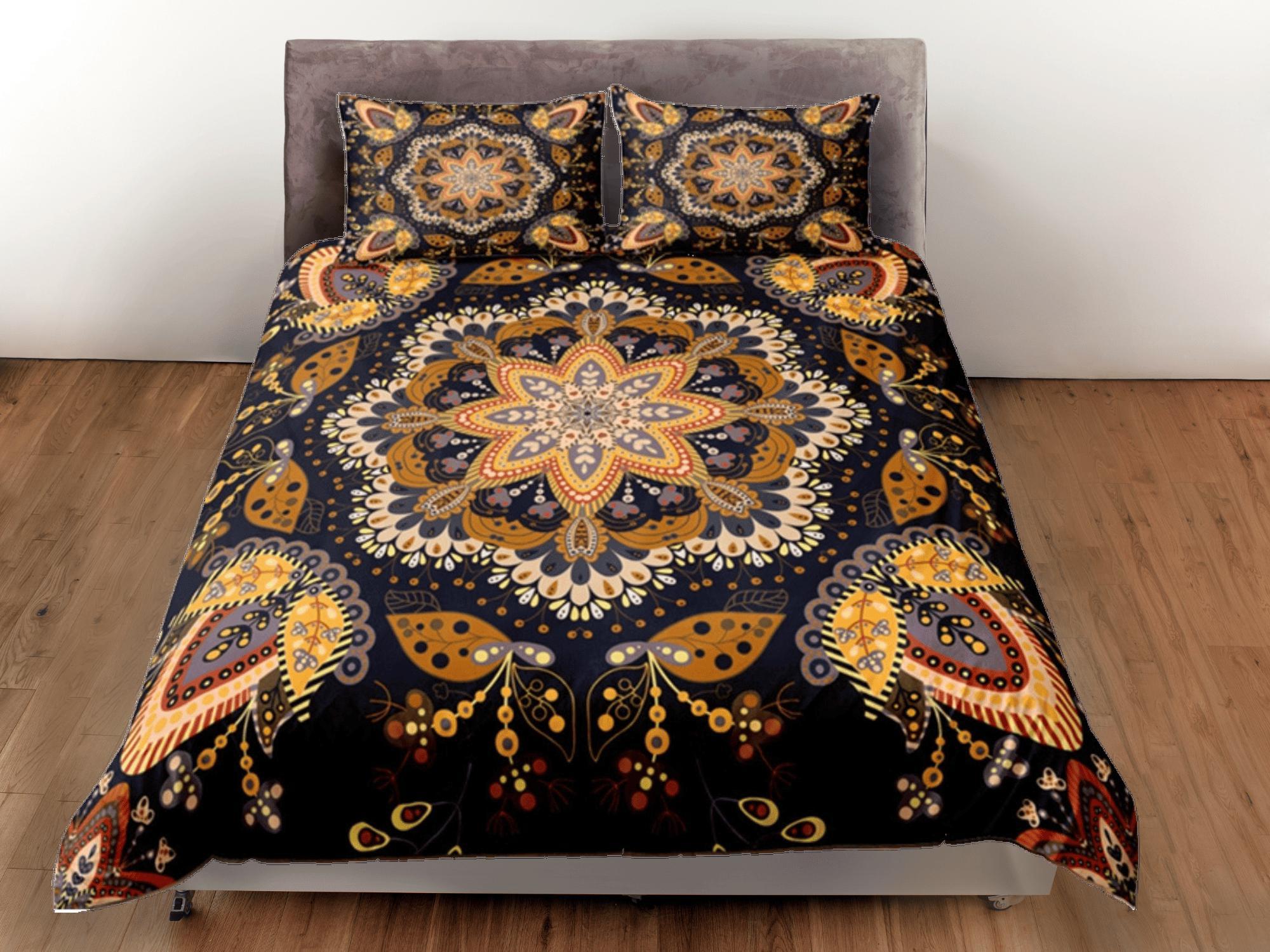 daintyduvet Mandala Duvet Cover Set Boho Bedding, Hippie Dorm Bedding & Pillowcase, Single Bed