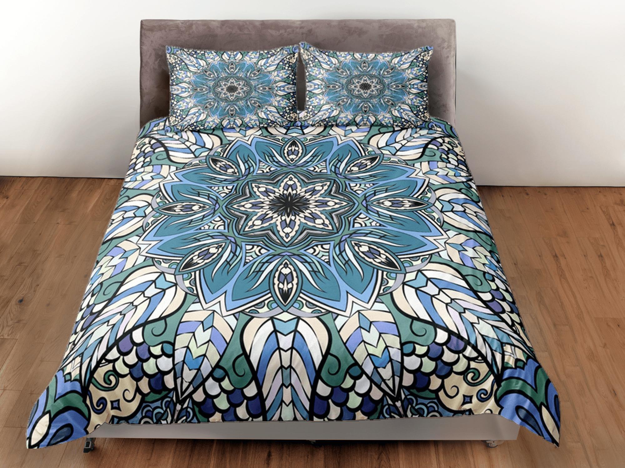 daintyduvet Mandala Duvet Cover Set Boho Bedding, Hippie Dorm Bedding & Pillowcase, Single Bed