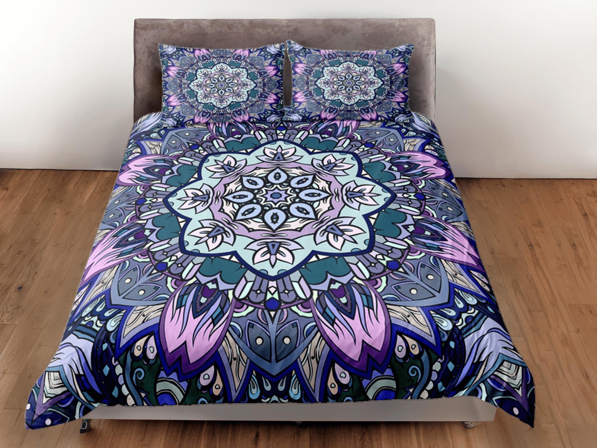daintyduvet Mandala Duvet Cover Set Boho Bedding, Hippie Dorm Bedding & Pillowcase, Single Bed