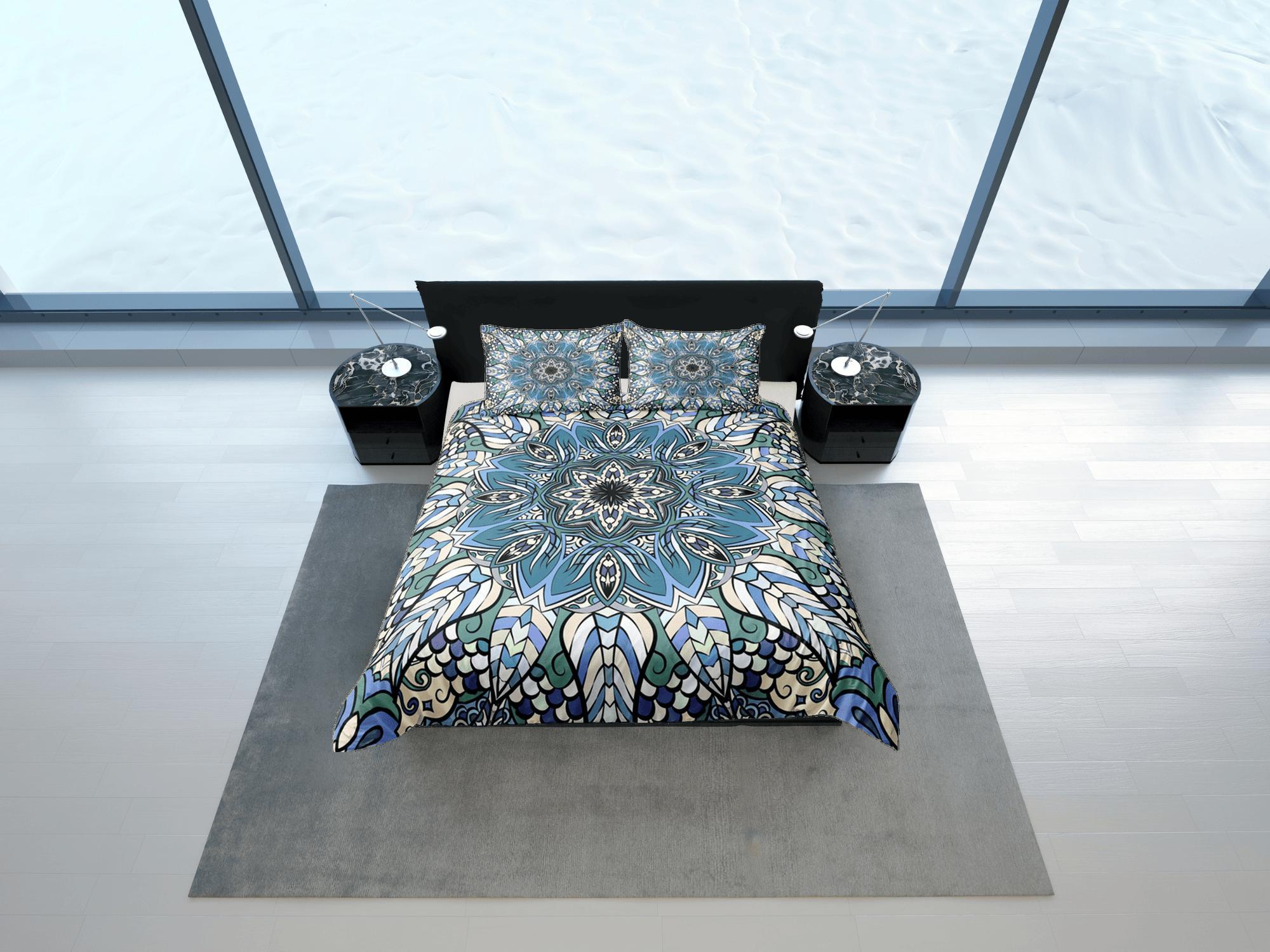 daintyduvet Mandala Duvet Cover Set Boho Bedding, Hippie Dorm Bedding & Pillowcase, Single Bed