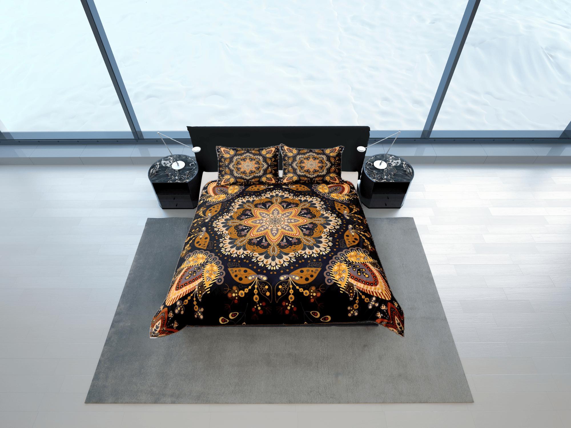 daintyduvet Mandala Duvet Cover Set Boho Bedding, Hippie Dorm Bedding & Pillowcase, Single Bed