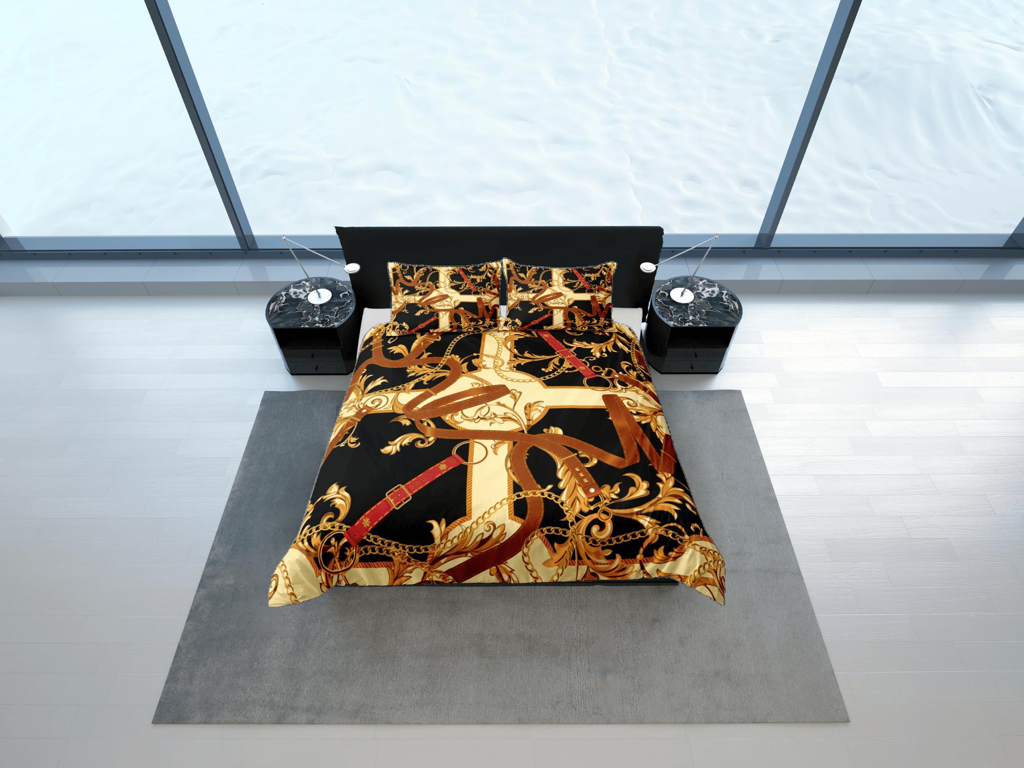 daintyduvet Mixed Baroque Luxury Duvet Cover Set Aesthetic Bedding Set Full Victorian Decor