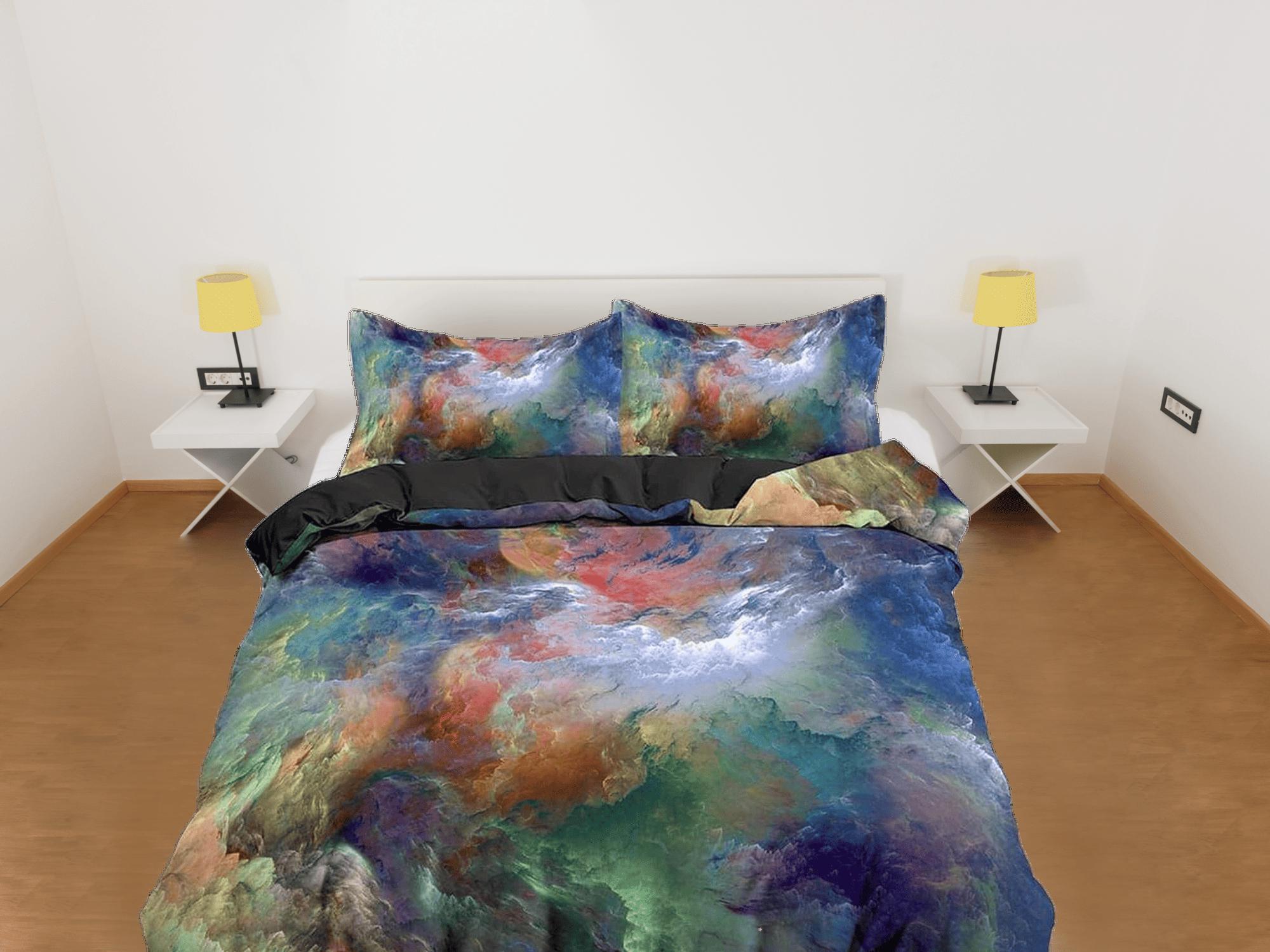 daintyduvet Nebula galaxy bedding, 3D outer space bedding set full, cosmic duvet cover king, queen, dorm bedding, toddler bedding aesthetic duvet