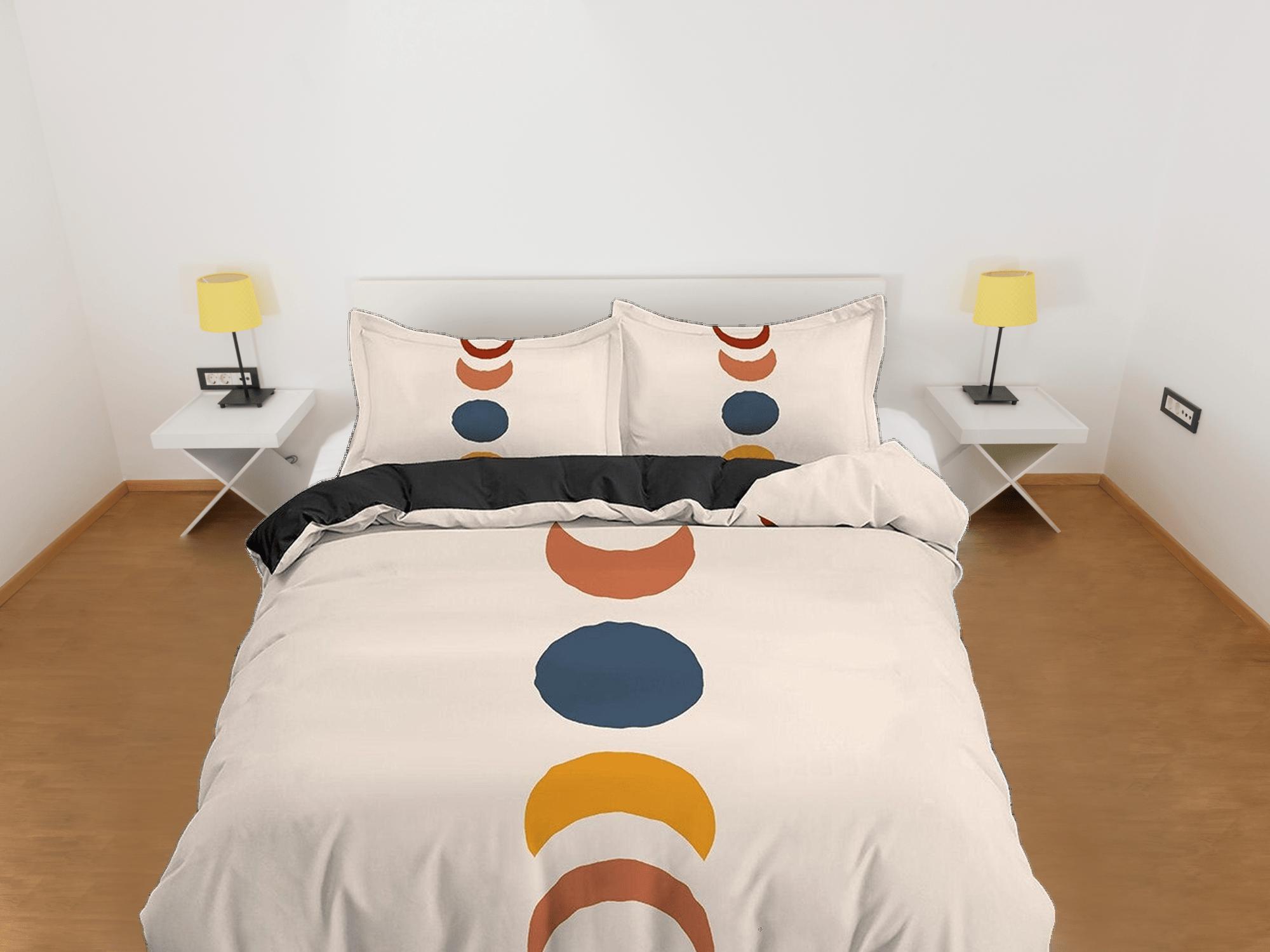 daintyduvet Phases of the Moon Astrology Boho Beige Bedding, Zodiac Gift, Minimalist Dorm Bedding, Aesthetic Duvet Cover King Queen Full Twin Single